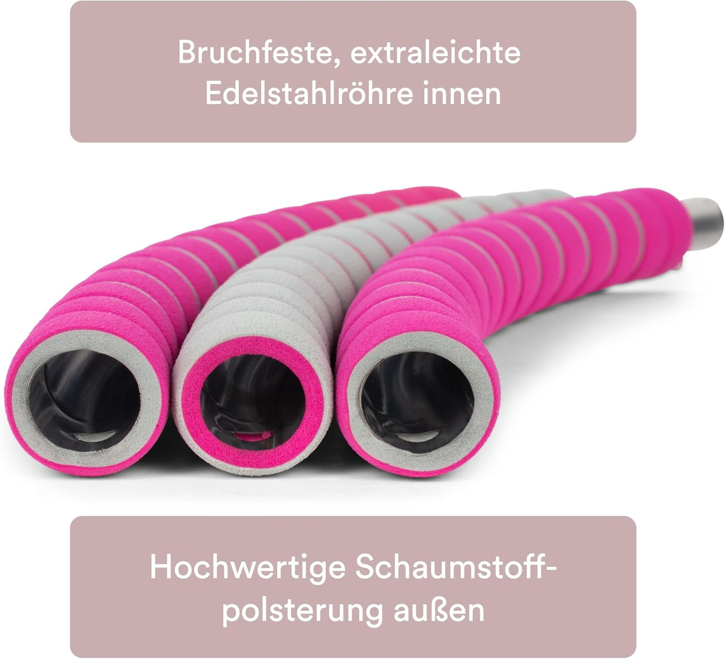 Hula Hoop Reifen mit Schaumstoffpolsterung, 88cm, Pink