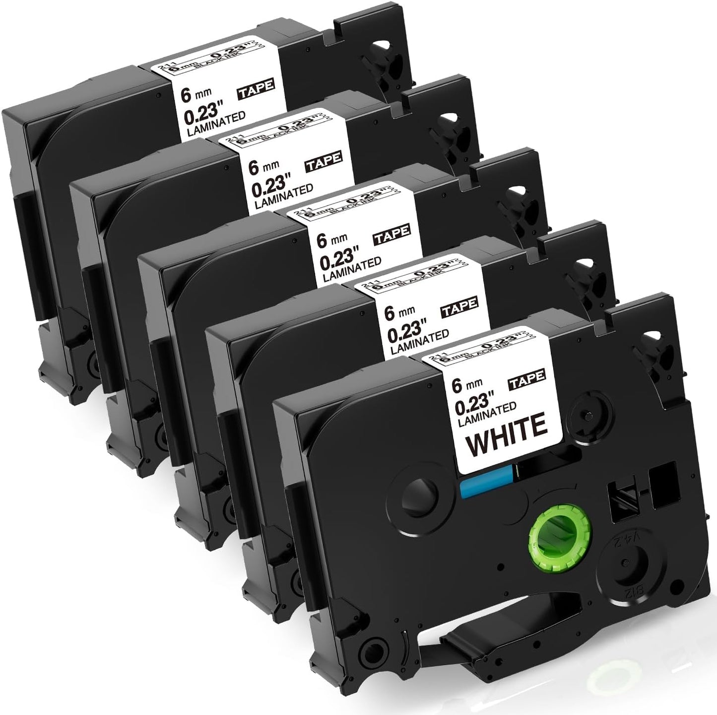 Ersatz-Etikettenband für Brother P-touch, TZ-211 (Packung mit 5)|6mm