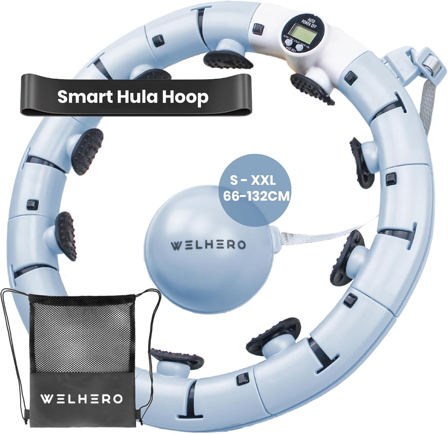 Smart Hula-Hoop Reifen mit Zähler & Gewicht, Blau