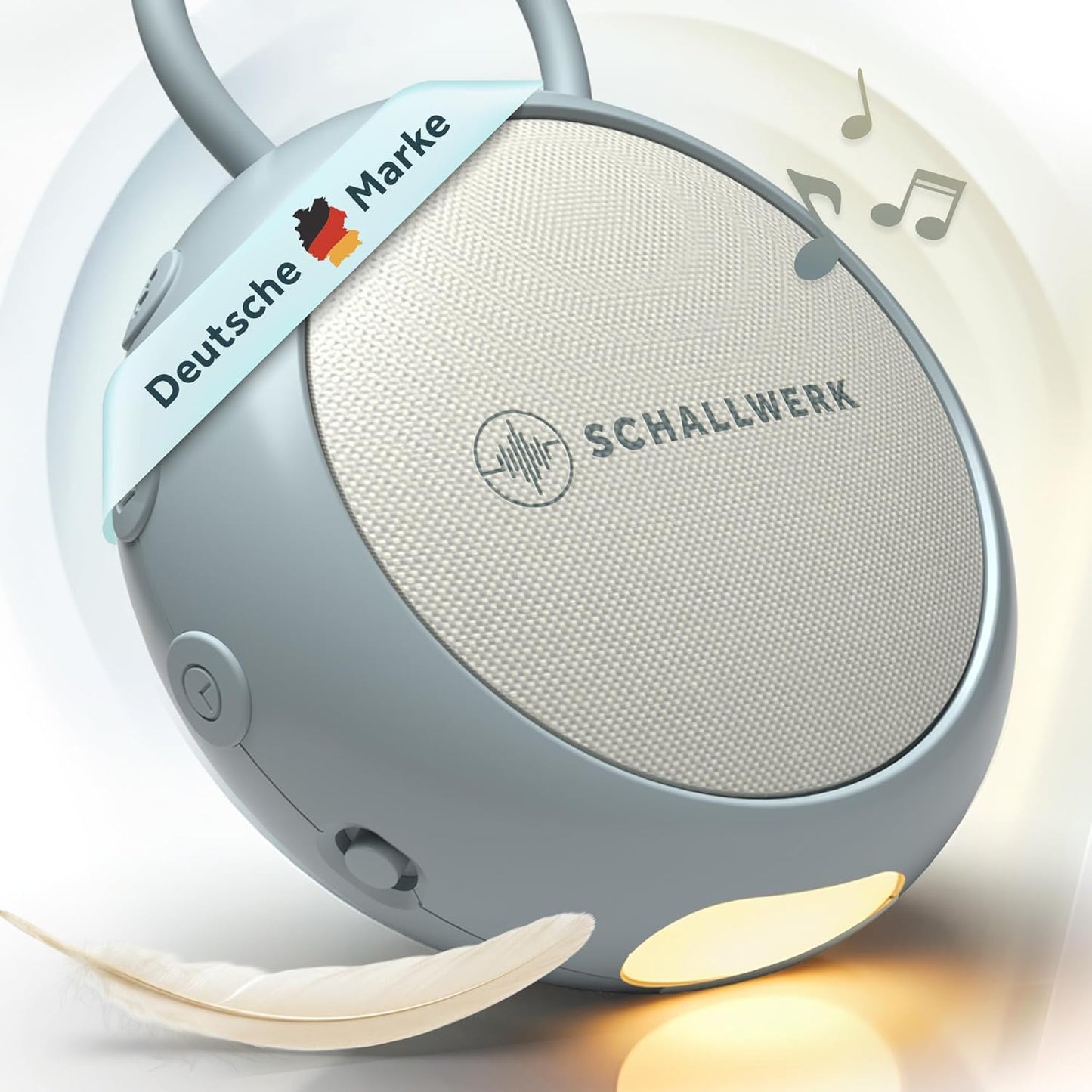 White Noise Machine mit Naturgeräuschen & Nachtlicht, Stone Grey