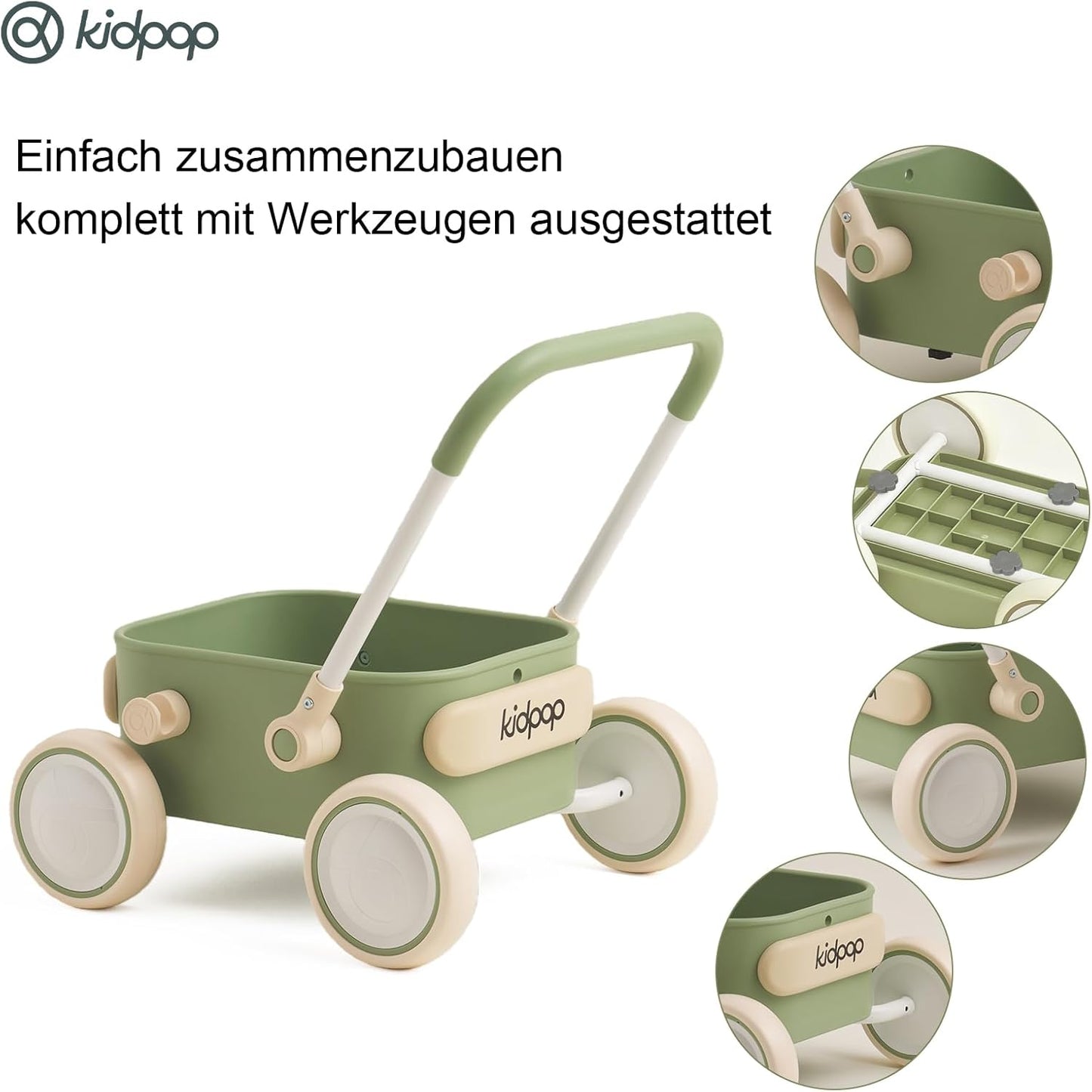 2-in-1 Baby Lauflernwagen Pula, grün