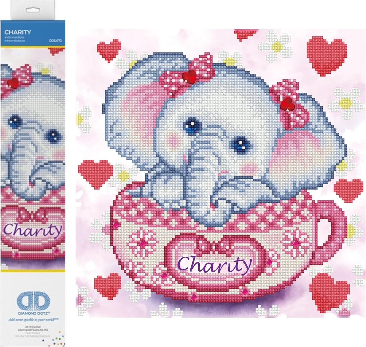 5D Diamond Painting Set Elefant Charity, Elefant Charity