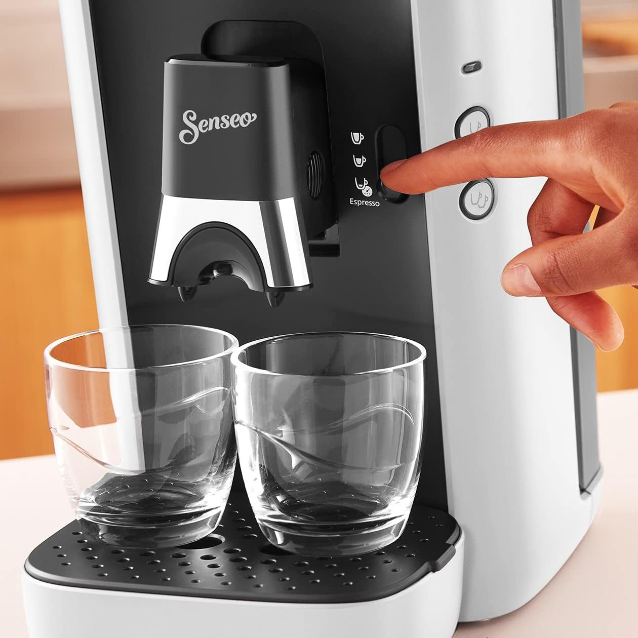 Senseo Maestro Kaffeepadmaschine mit Memo-Funktion, Weiss