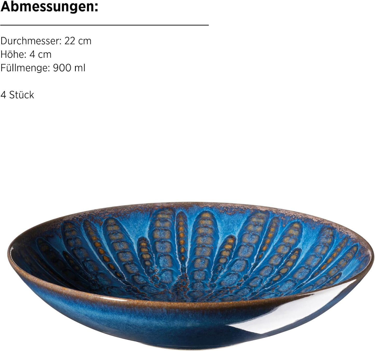4-teiliges Suppenteller-Set Mirna