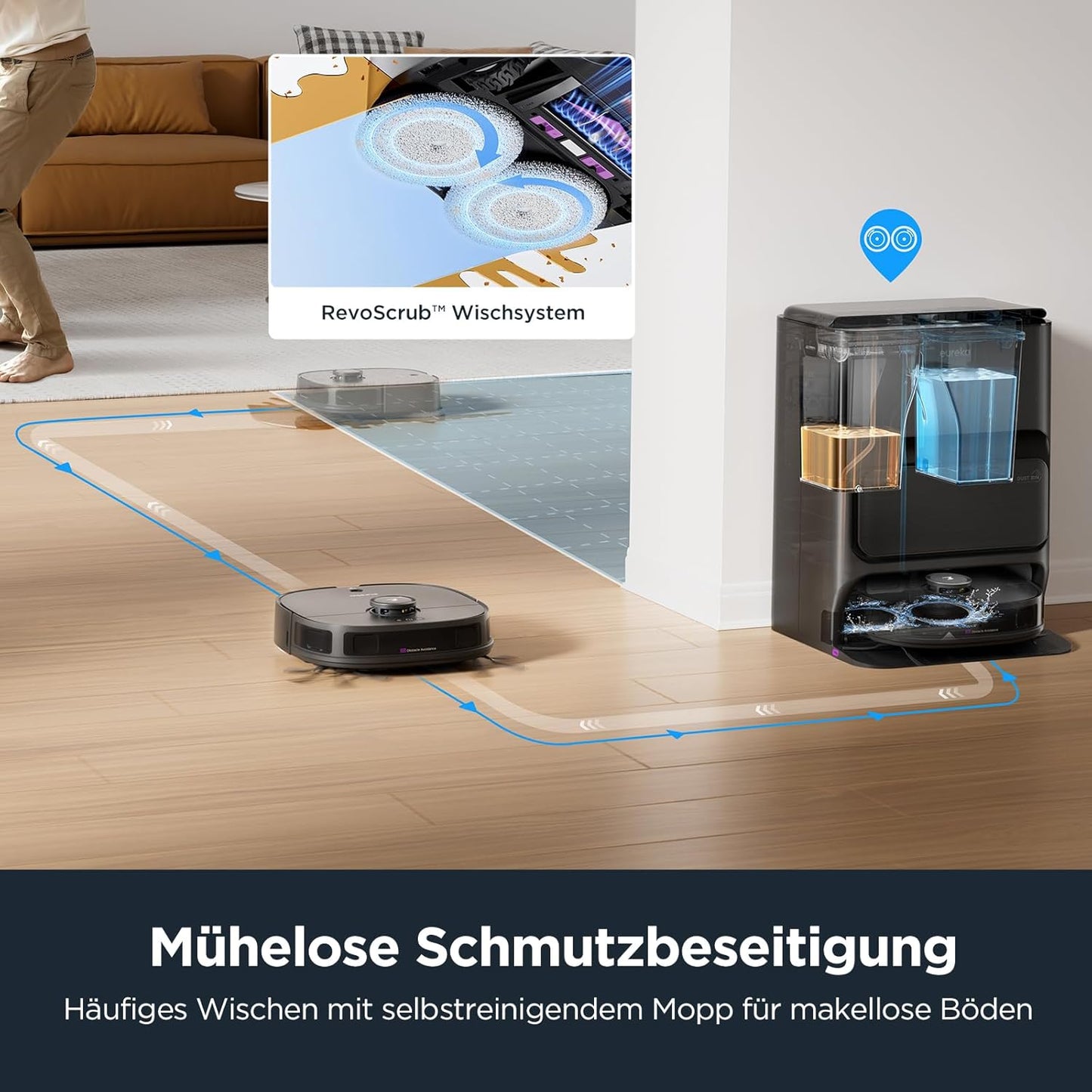 Saug- & Wischroboter mit All-in-One Station (J12 Ultra), J12 Ultra Schwarz