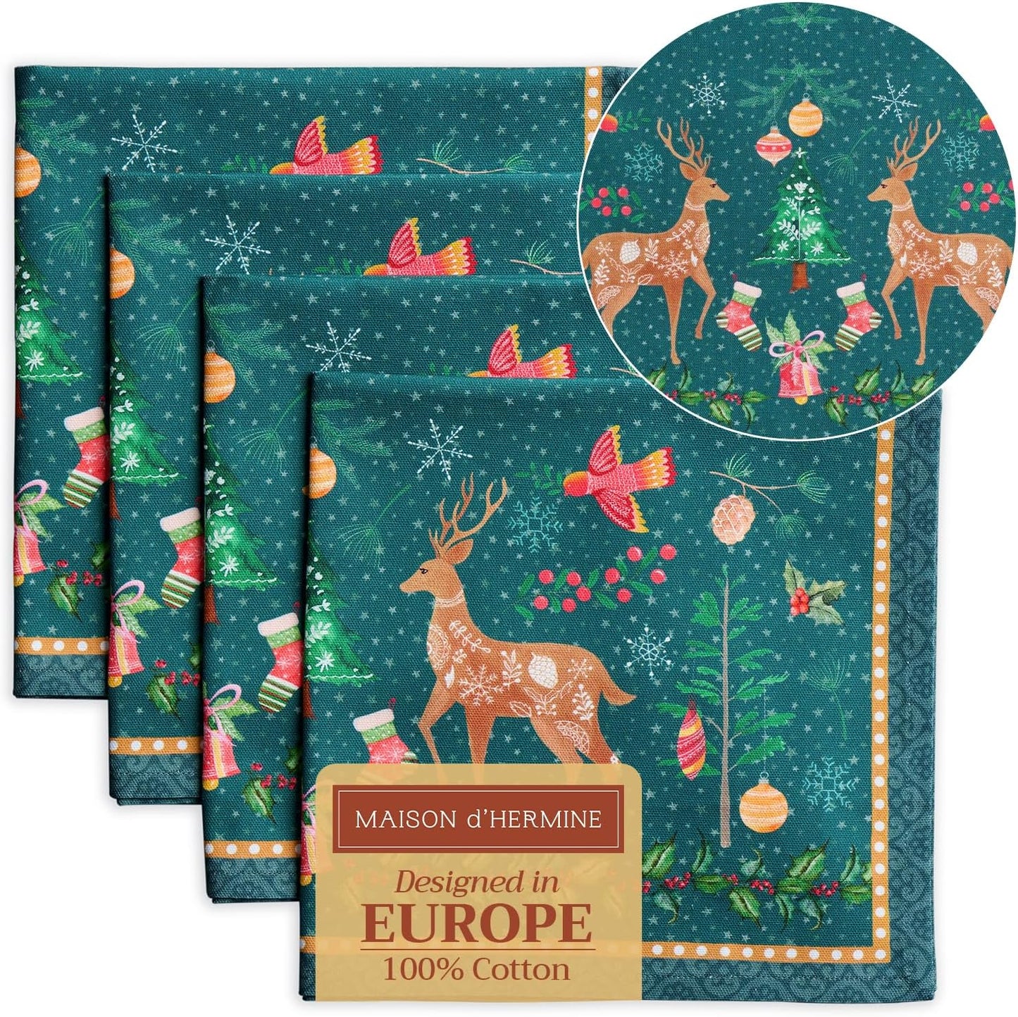 Winterliches Stoffservietten-Set, 02 - Hygge Christmas