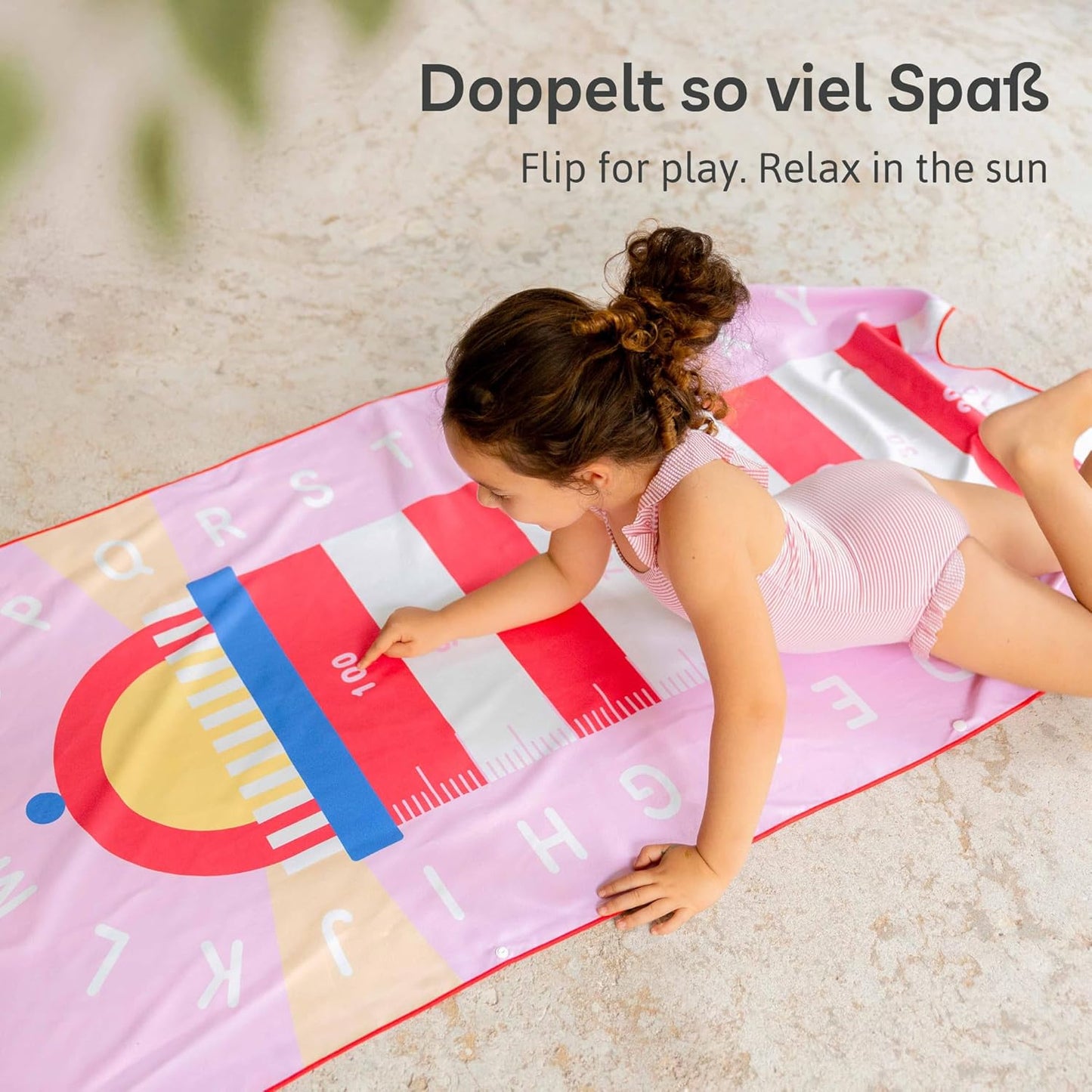 Strand- und Poolhandtuch für Kinder, Leuchtturm L - 180 x 100cm