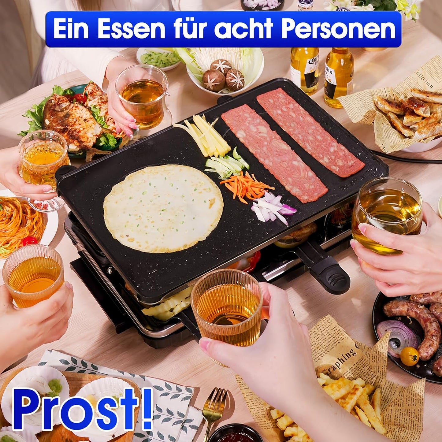 2-in-1 Raclette Grill