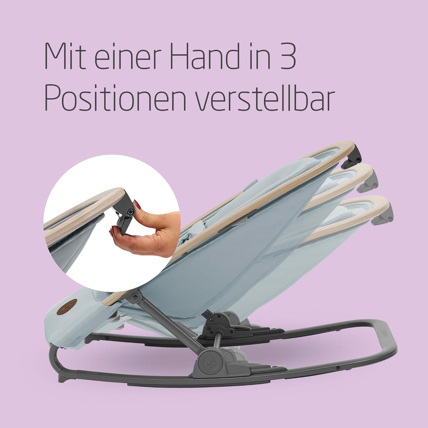 Kori 2-in-1-Babywippe mit Spielzeugbogen, Beyond Grey