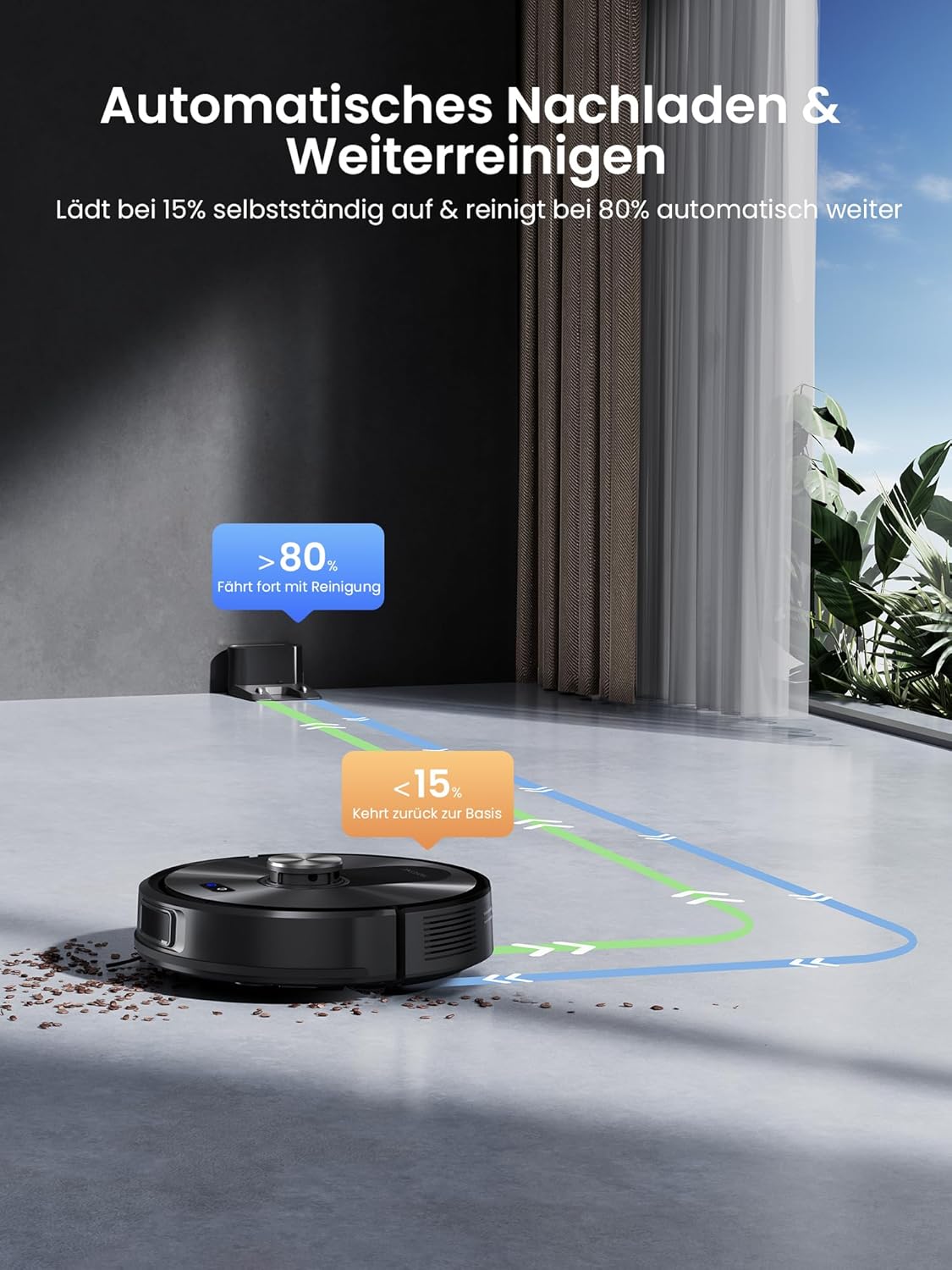 Q10+ Saugroboter mit Wischfunktion & Laser-Navigation