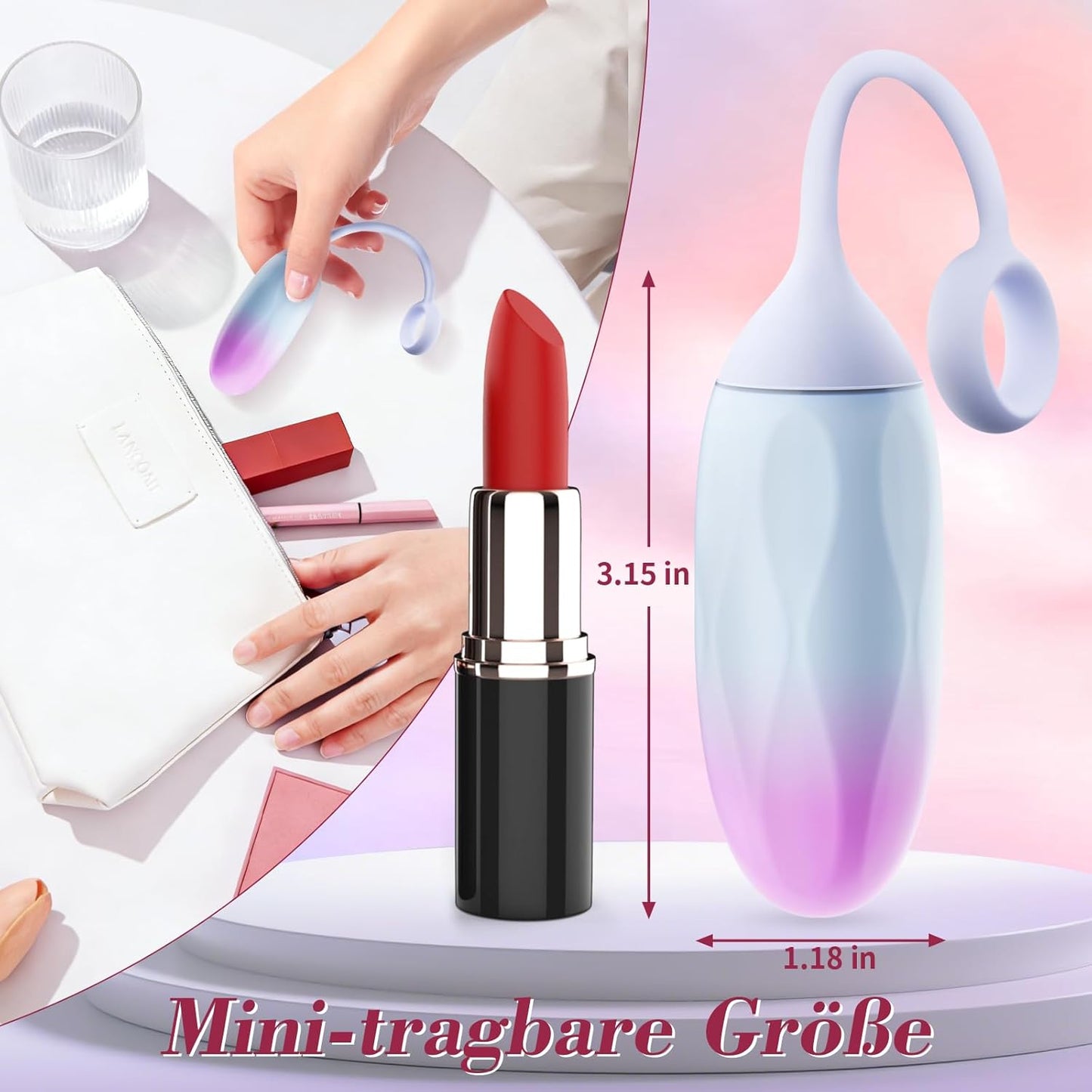 Mini Vibrator mit App-Fernbedienung, 10 Vibrationsmodi
