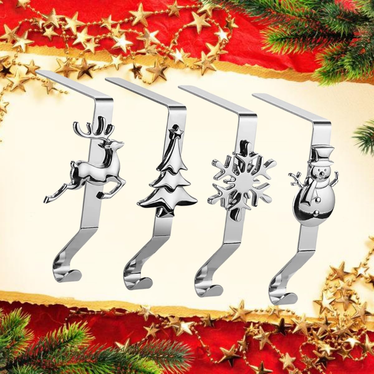 Weihnachtsstrumpfhalter (4 Stück)