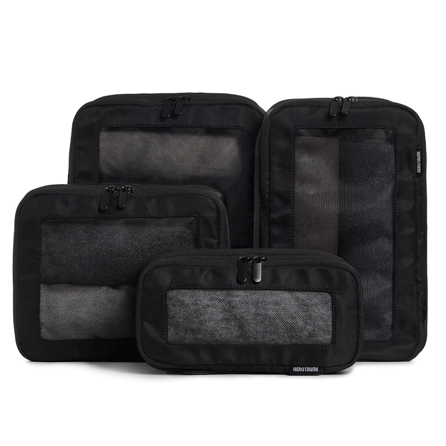 Kompressions-Verpackungswürfel-Set, 4-Pack Schwarz