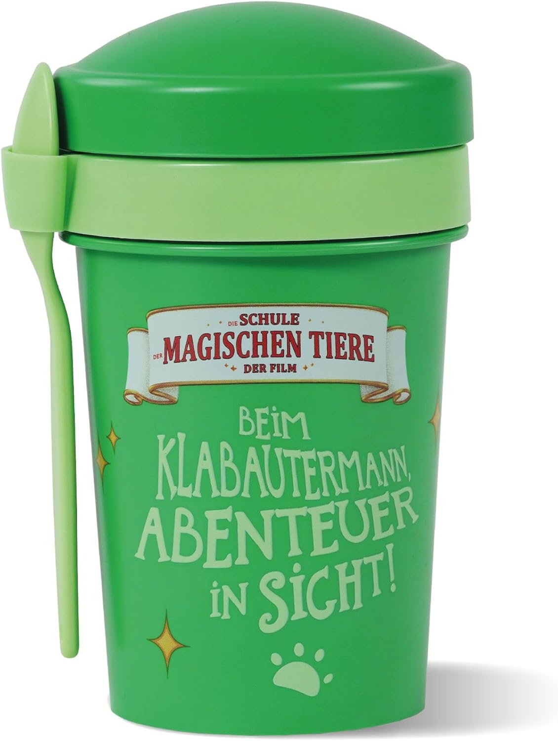 Müslibecher To Go mit Löffel, Grün