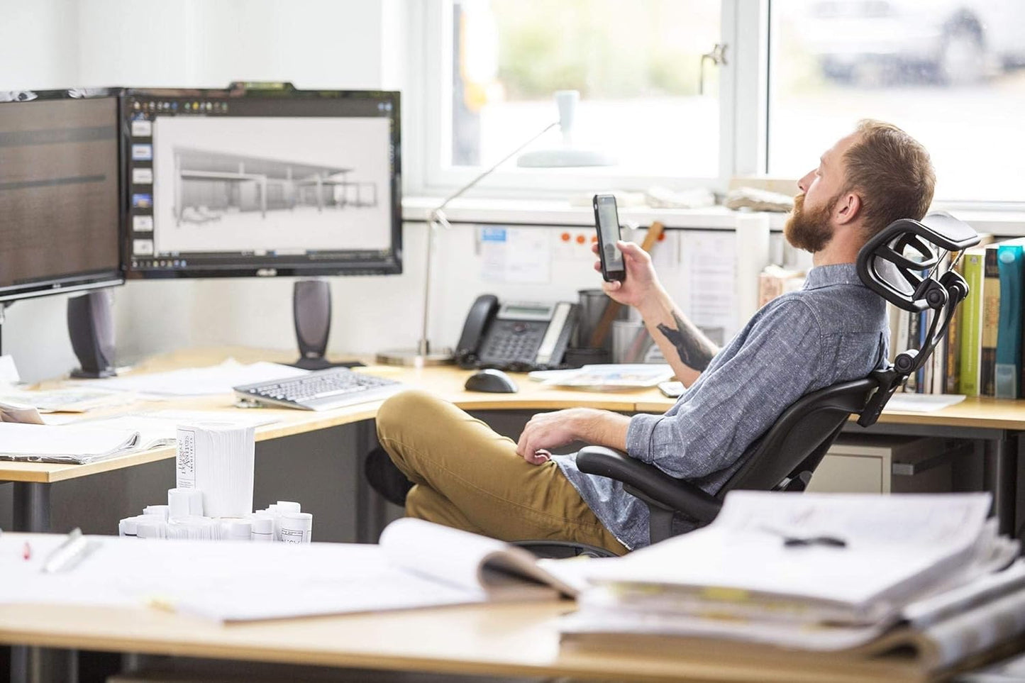 Kopfstütze für Herman Miller Aeron Stuhl, h4 für remastered Graphit