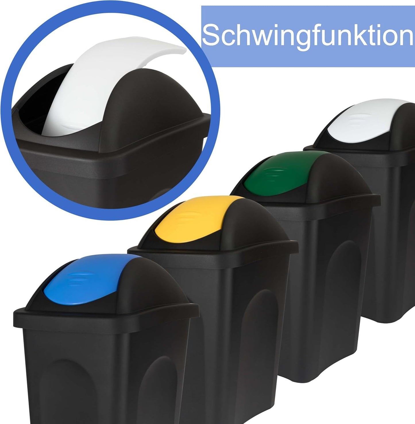 Schwingdeckel-Mülleimer, Grün 1 Stück