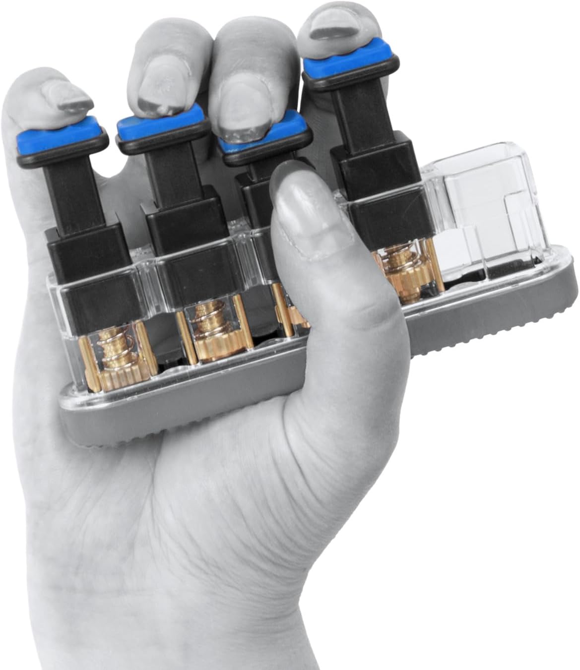 Fingertrainer Set mit 5 einstellbaren Widerständen, Leicht (blau): ca. 1,5 kg – 3,6 kg