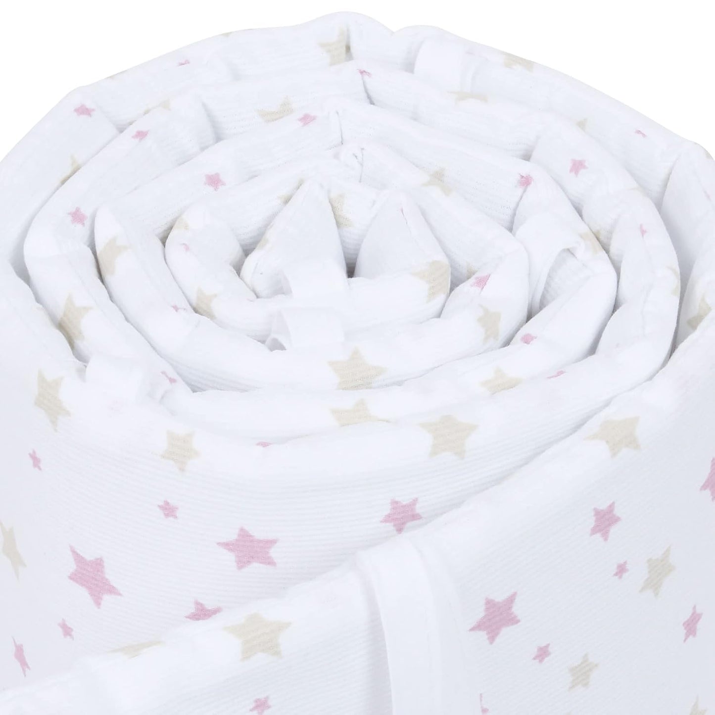 Nestchen Bettumrandung für Beistellbett, Weiss Sternemix Sand/Beere ; für Modell Maxi, Boxspring, Comfort Plus