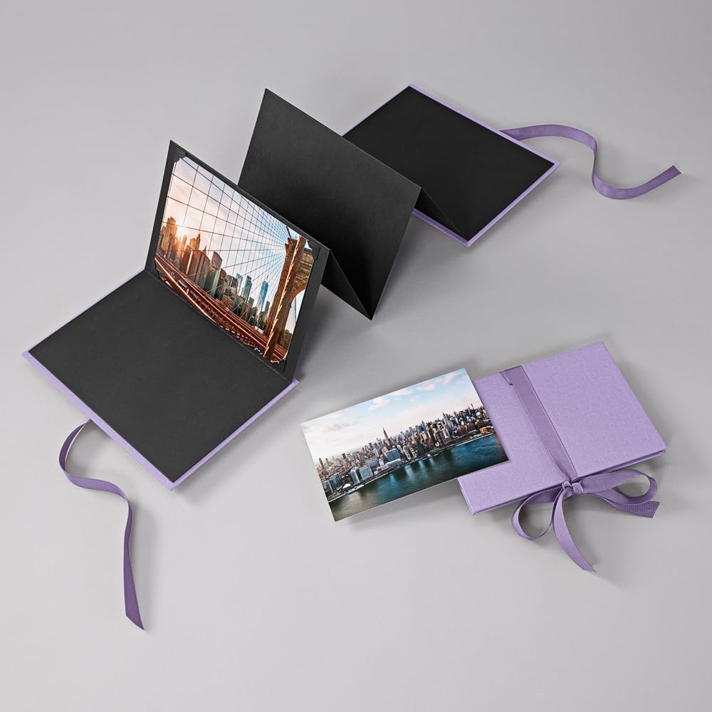 Leporello Grande Ziehharmonika-Fotobuch, Grande Lilac Silk