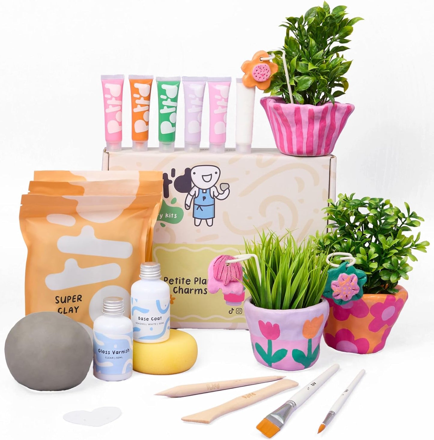 Mini-Töpfer-Set Kleine Pflanzen-Anhänger, Kleine Pflanzen-Anhänger
