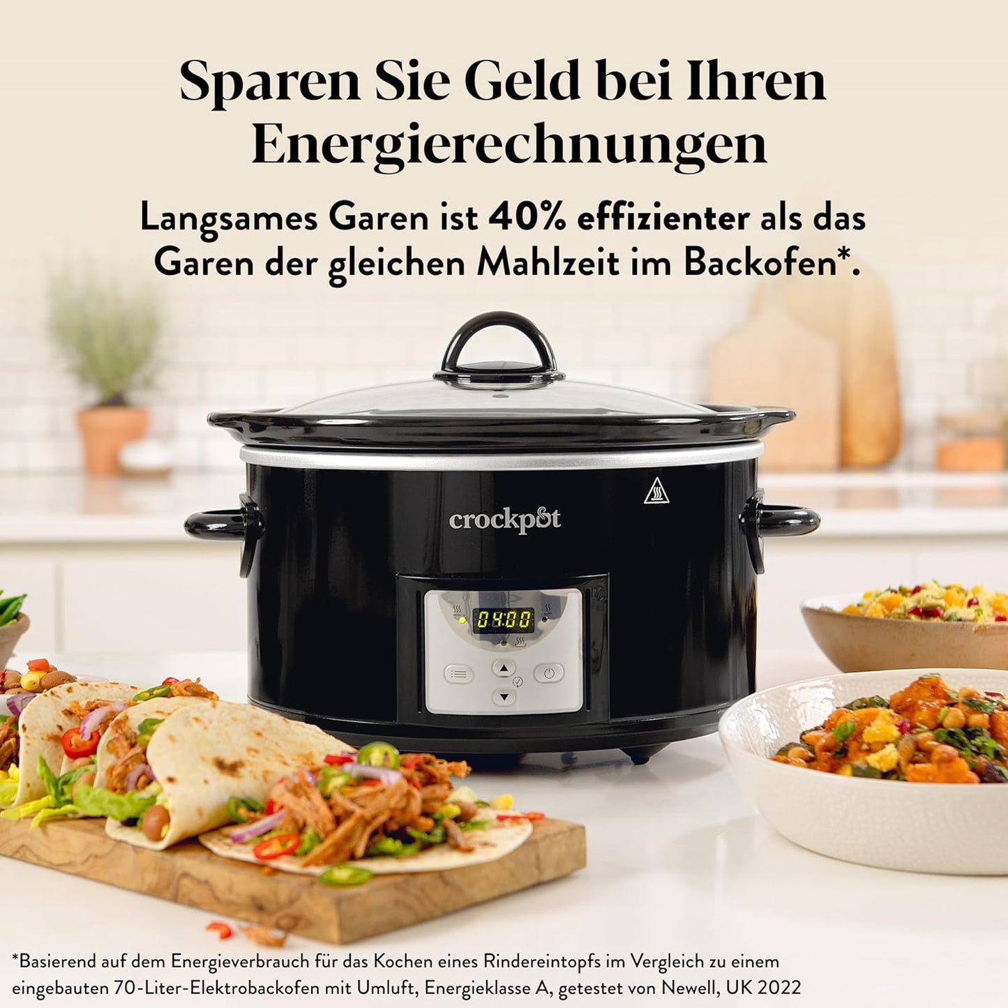 Schongarer mit Countdown-Timer, 3.5 Liter Schwarz