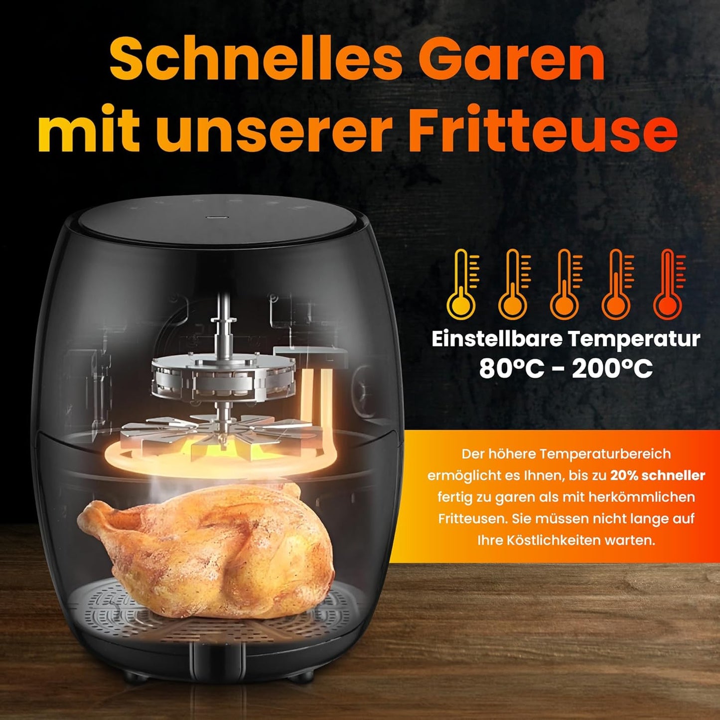 Smart Life Air Fryer SJ-200, 2 LITER