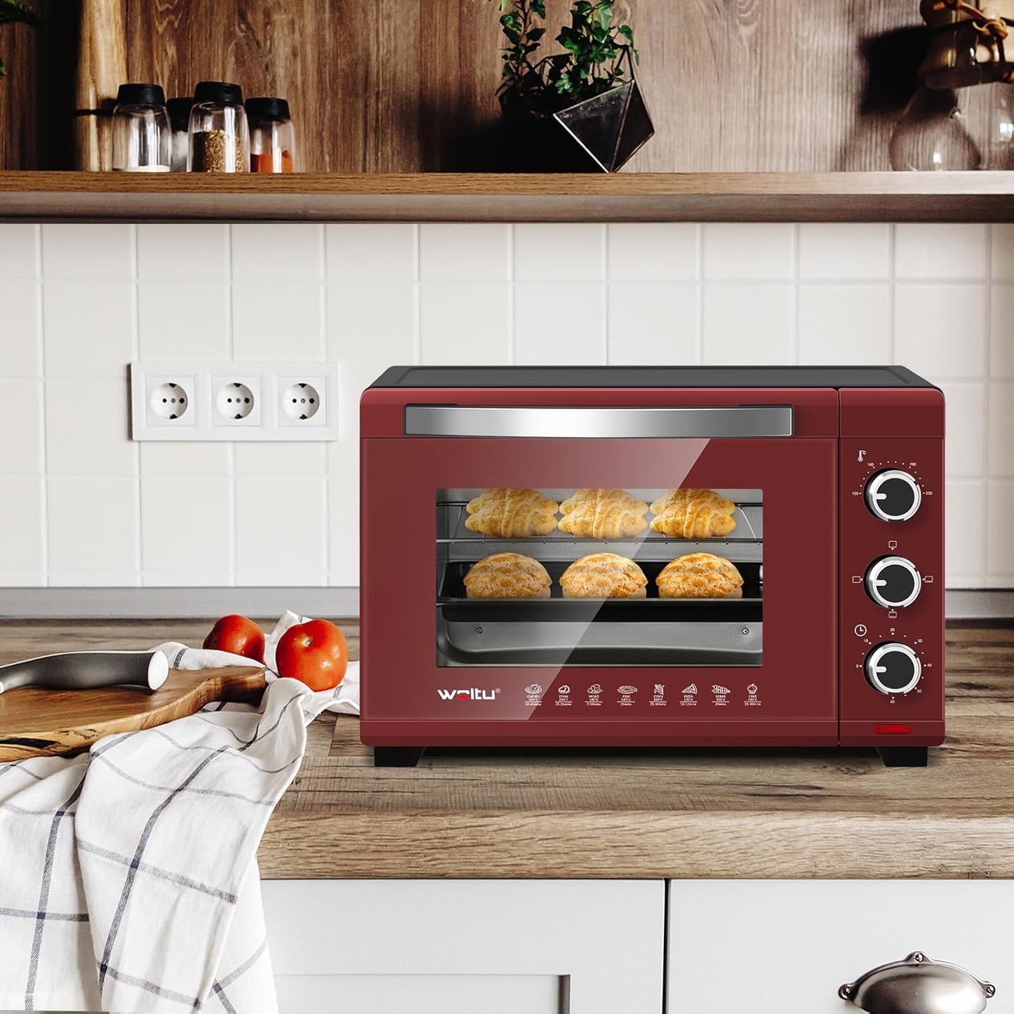 Mini-Backofen, Rot+schwarz