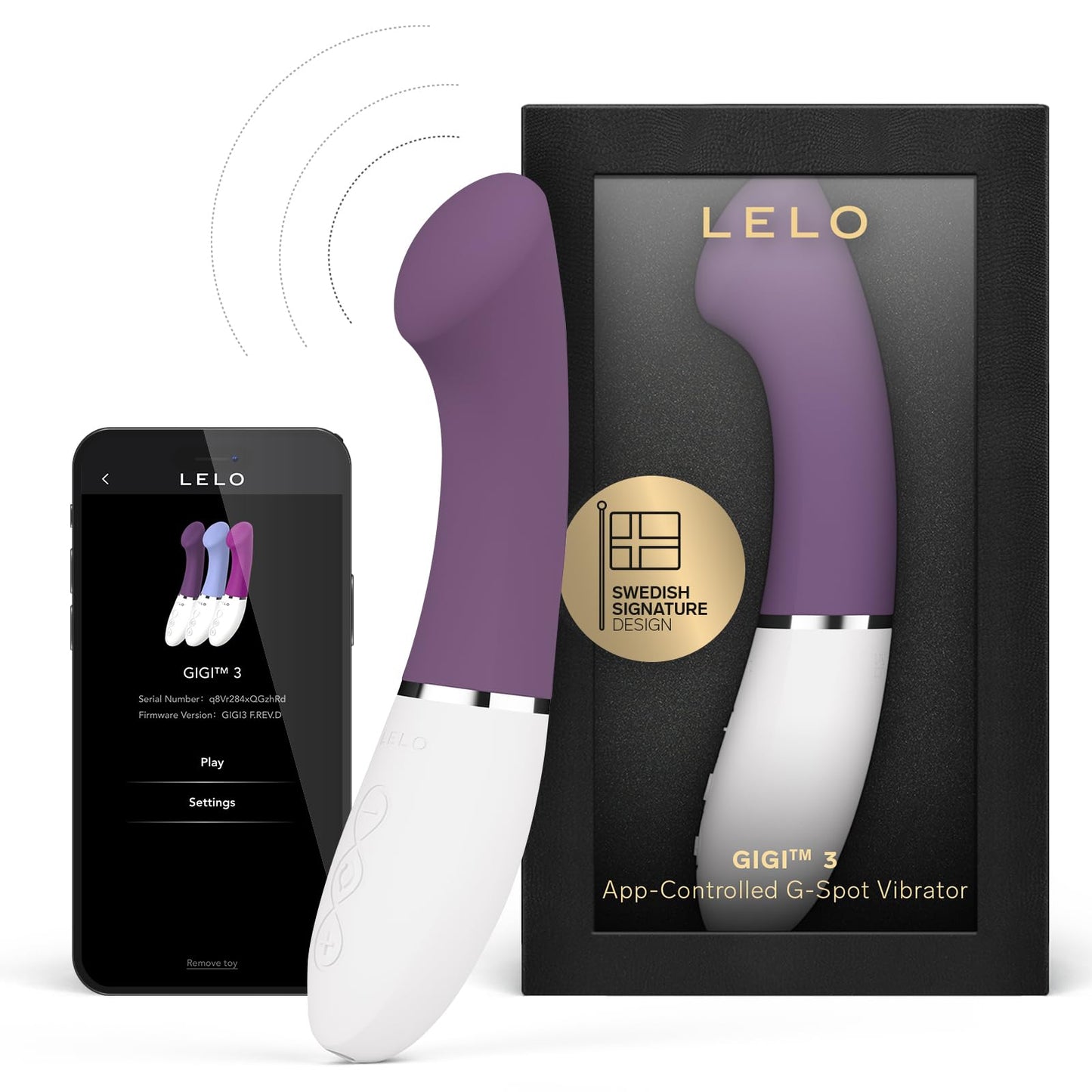 GIGI 3 App-gesteuerter G-Punkt-Vibrator mit 8 Modi, Plum