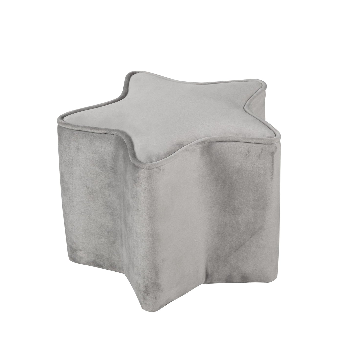 Kinderhocker Lil Sofa, Sternform Silbergrau