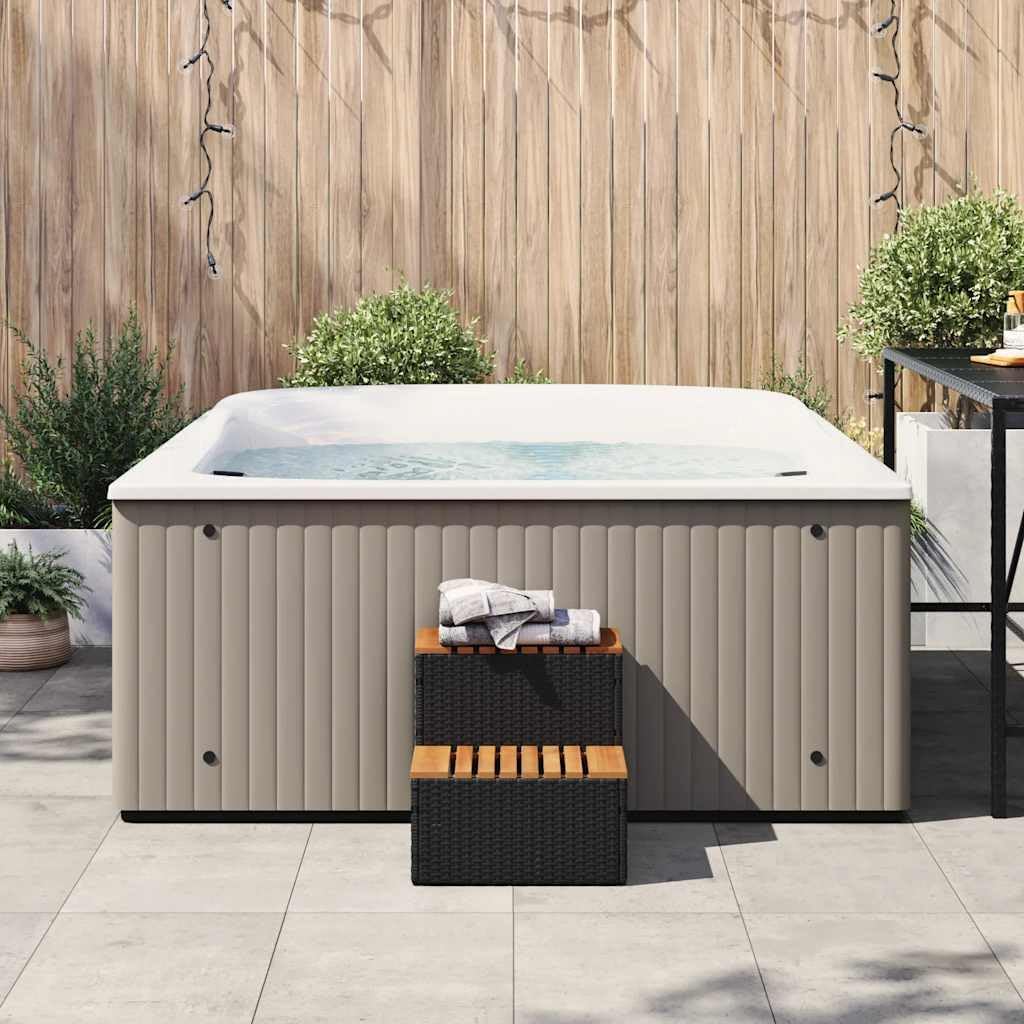 Whirlpooltreppe Tomasin, 50 x 50 x 50.5 cm Schwarz