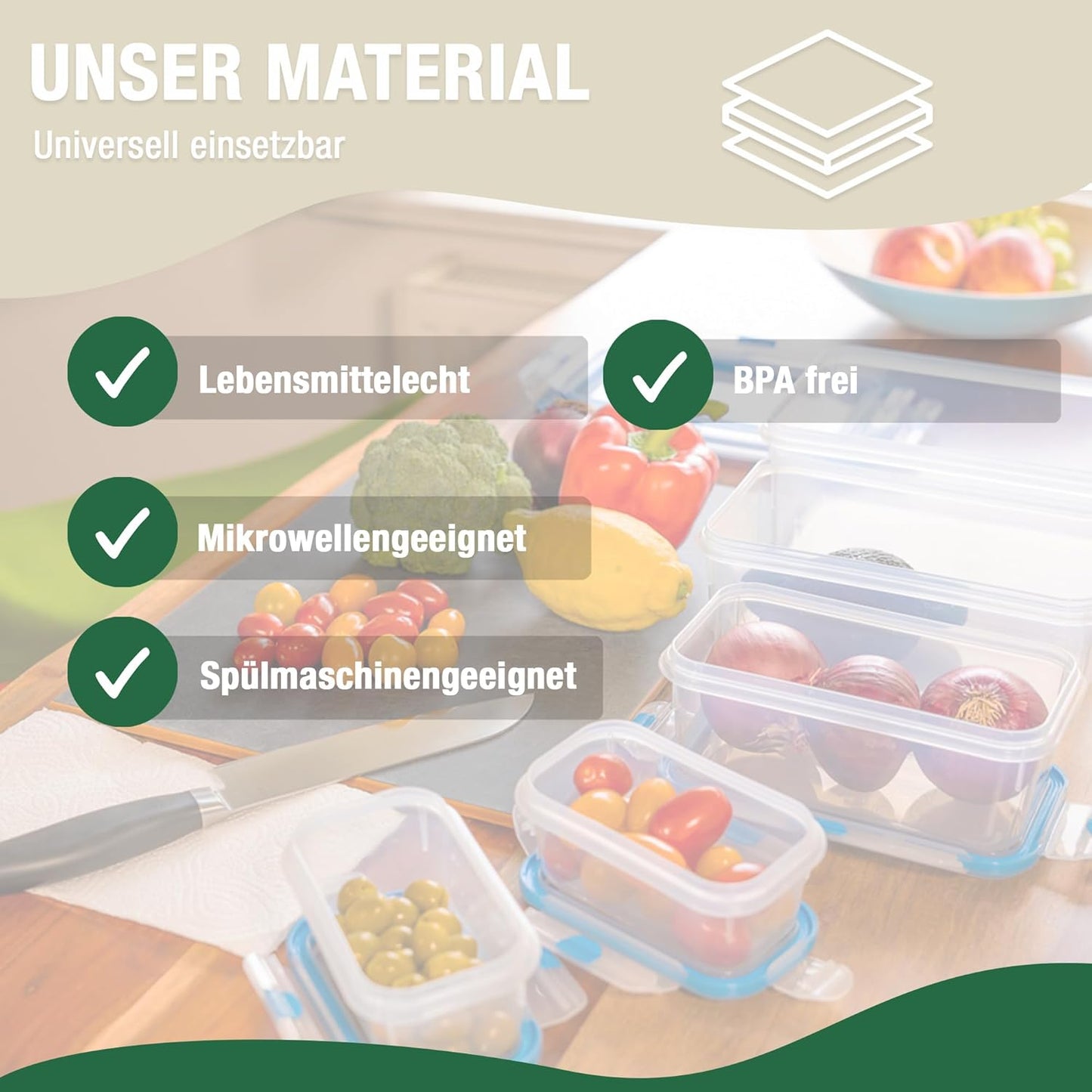 Frischhaltedosen-Set (4 Stück), 3 L | 4er Set