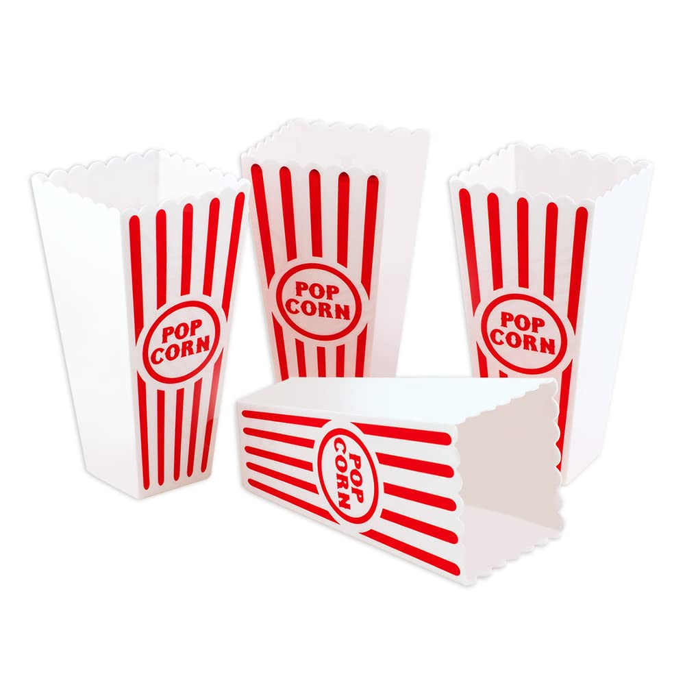 8er-Set Klassische Popcorn-Behälter für Filmabende, 8 Pack