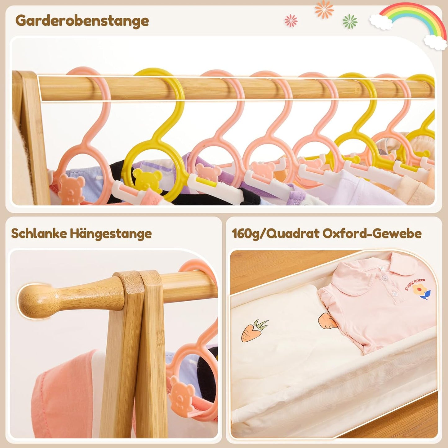 Kinder-Kleiderständer, Natur