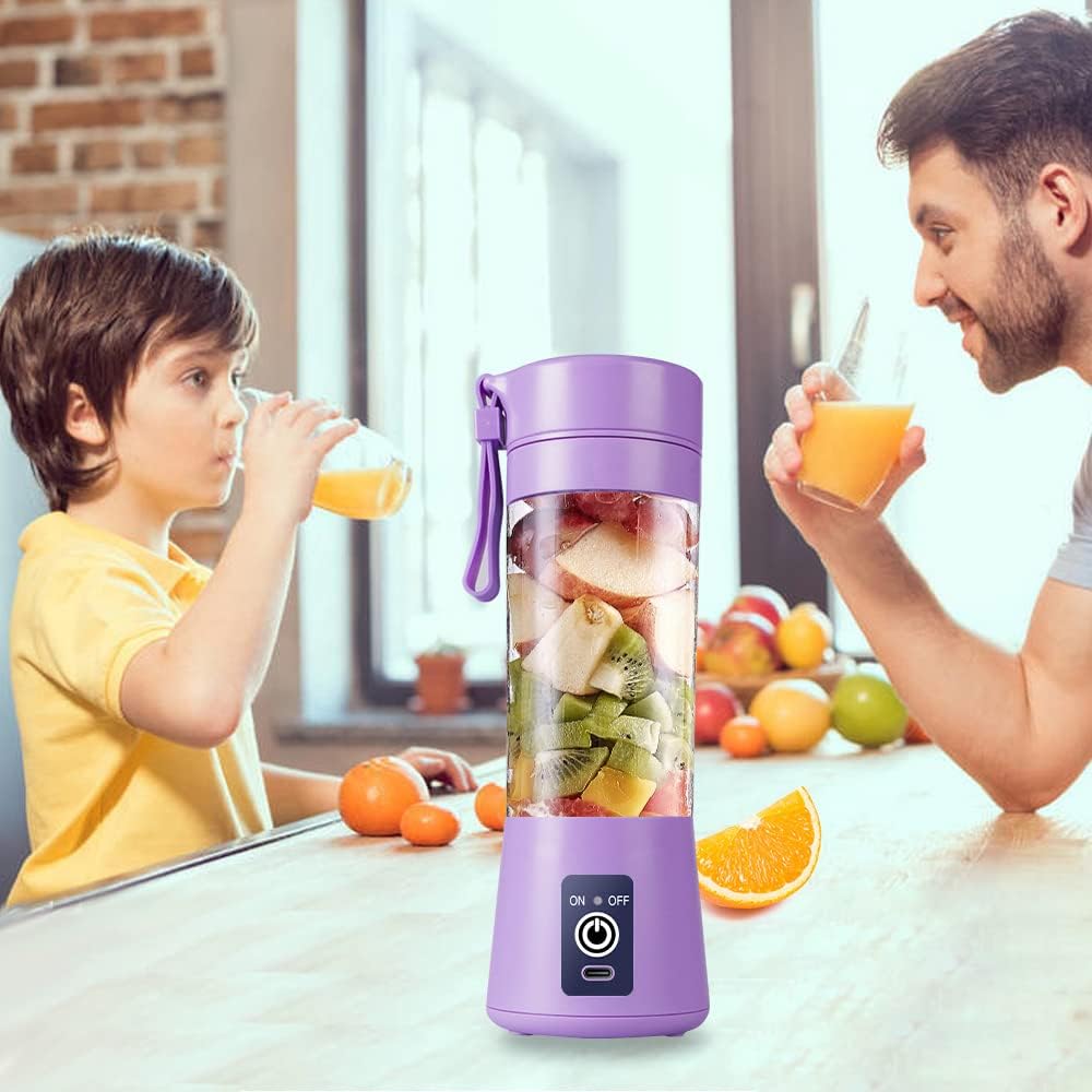 Tragbarer USB-Smoothie-Mixer, Helles Lila