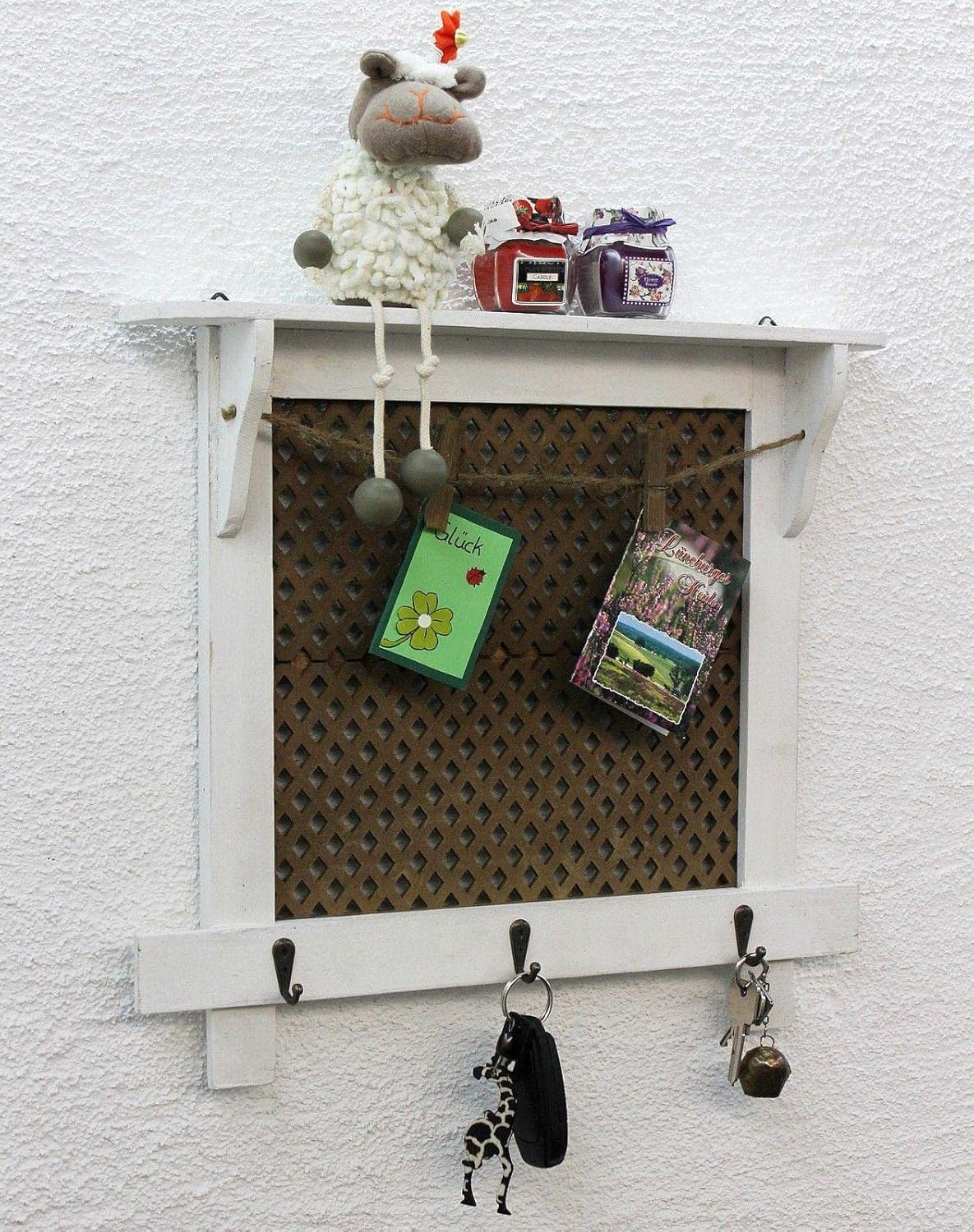 Schlüsselbrett mit Ablage und Memoboard