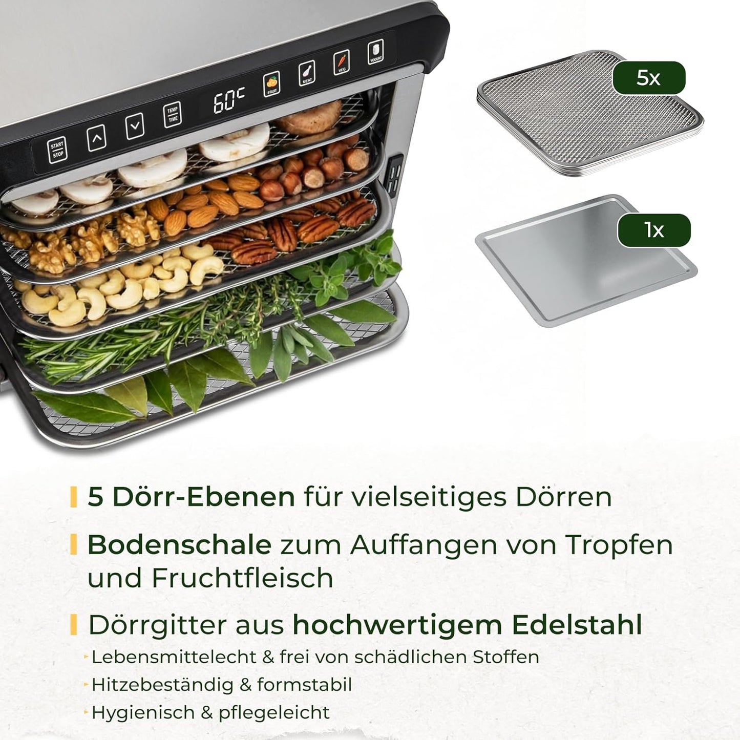 Dörrautomat mit Timer, Dörrautomat 500
