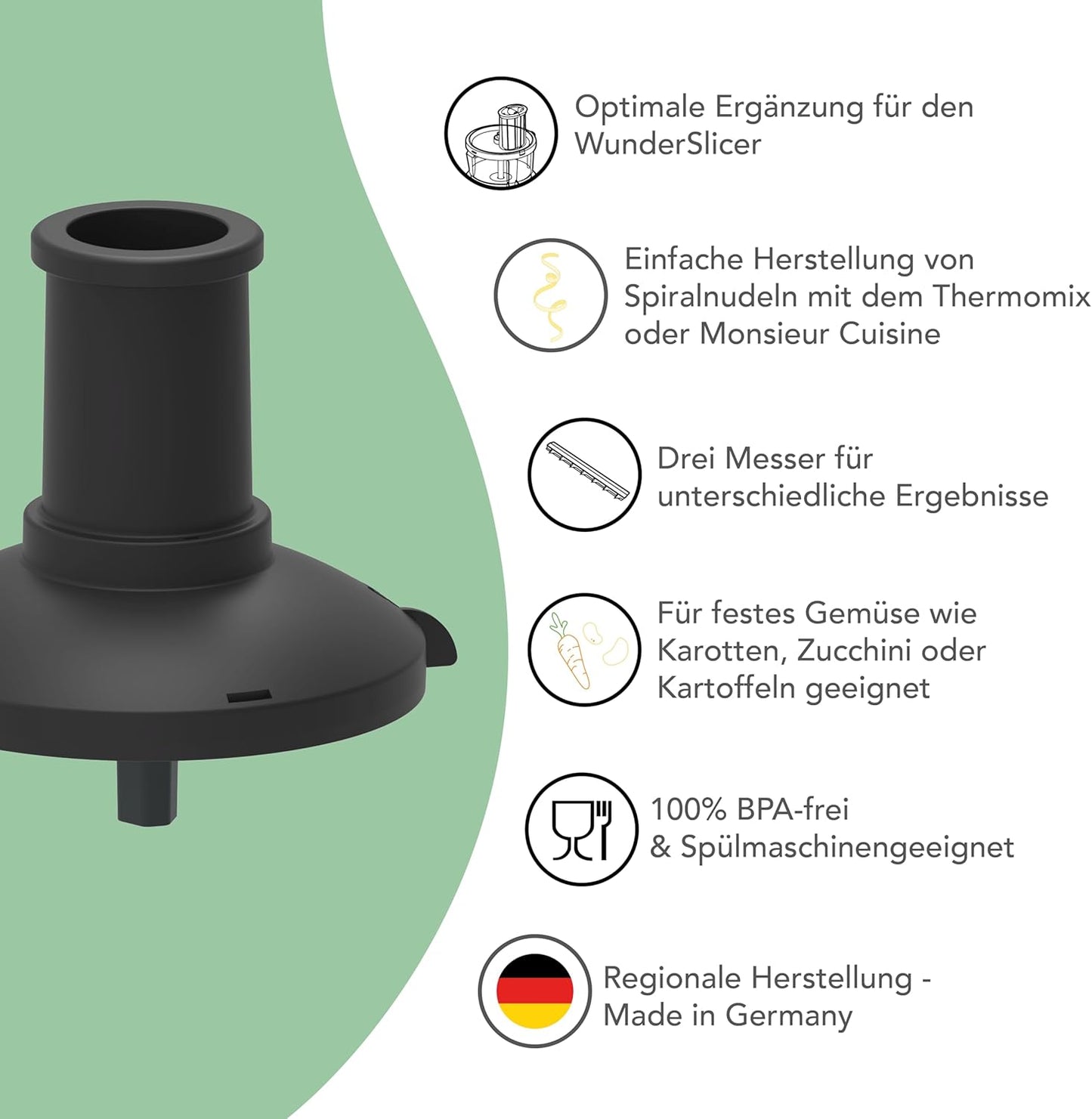 Spiralschneider-Erweiterung für WunderSlicer, WunderZoodler - TM5, TM6, MC Trend, MC Connect