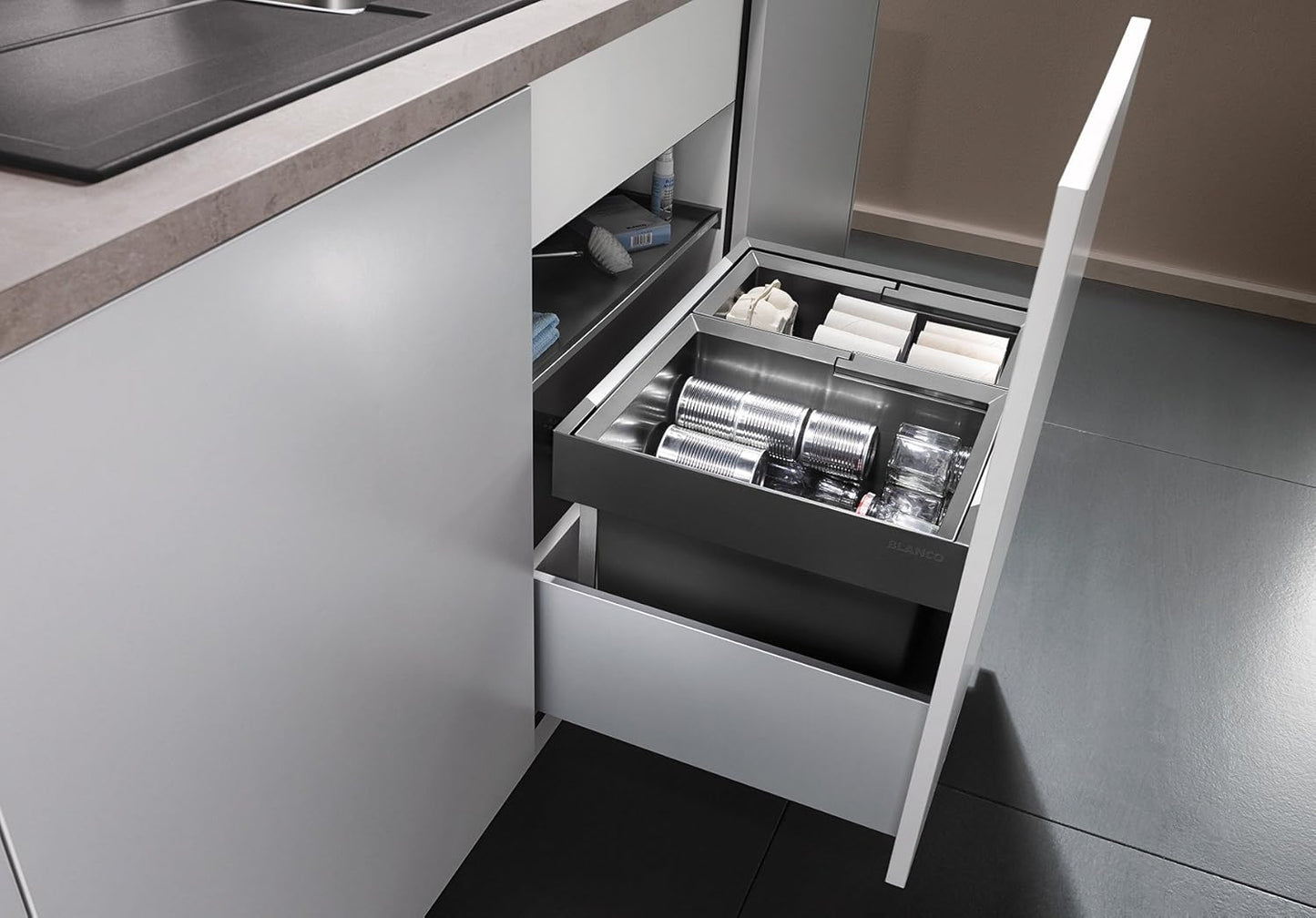 Flexon II 50/2, 50cm Unterschrank, 2x 19 Liter Eimer