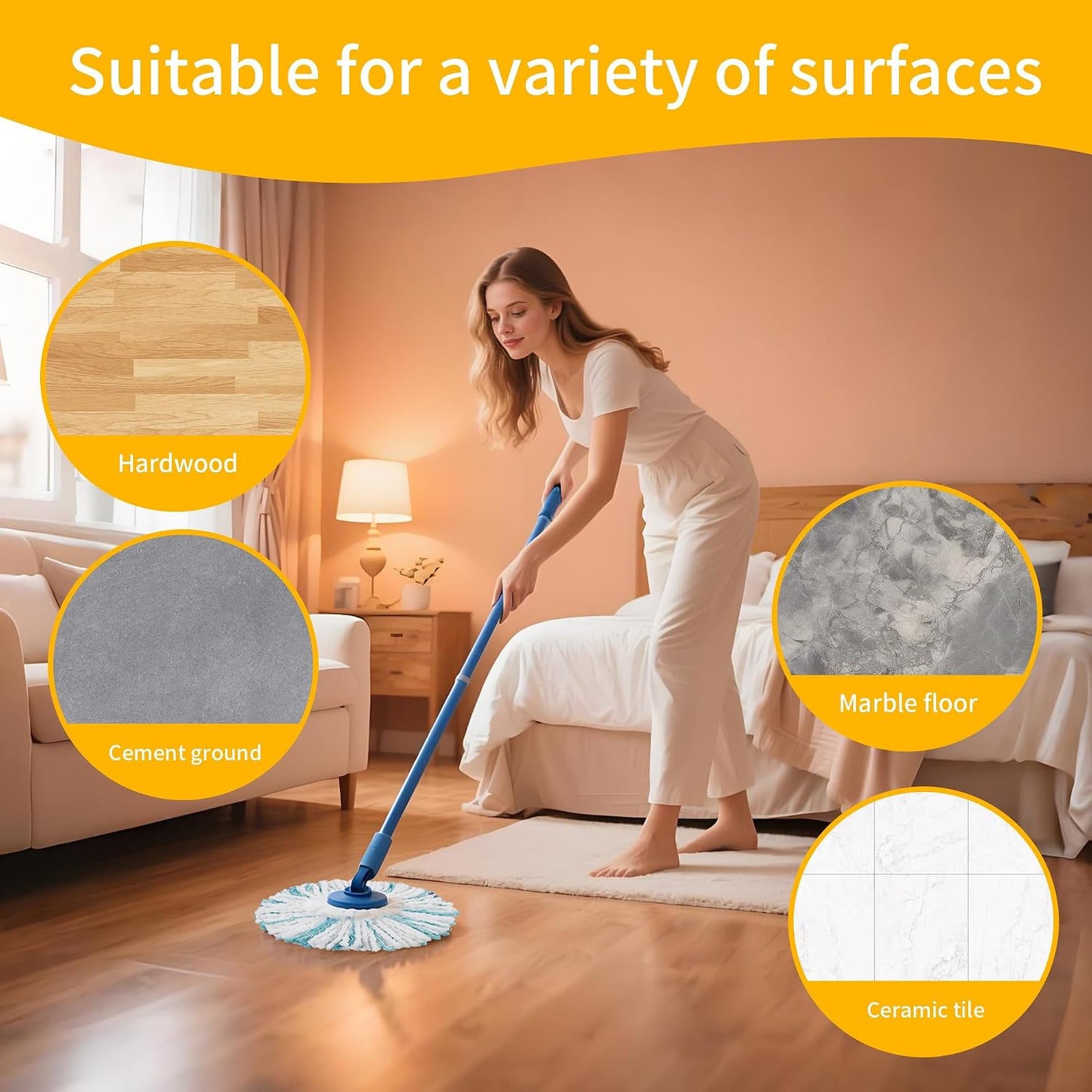 Ersatzkopf-Set für Clean Twist Disc Mop