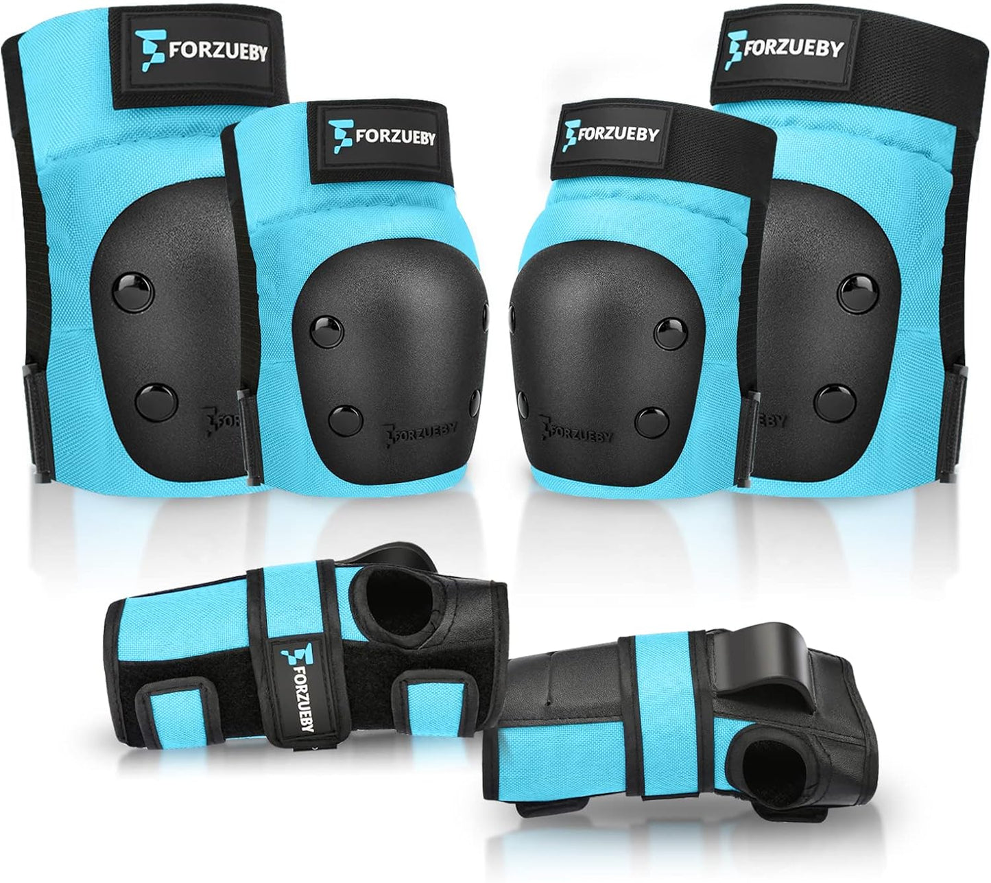 Schutzausrüstung-Set für Skaten & BMX (6-teilig), XS Hellblau