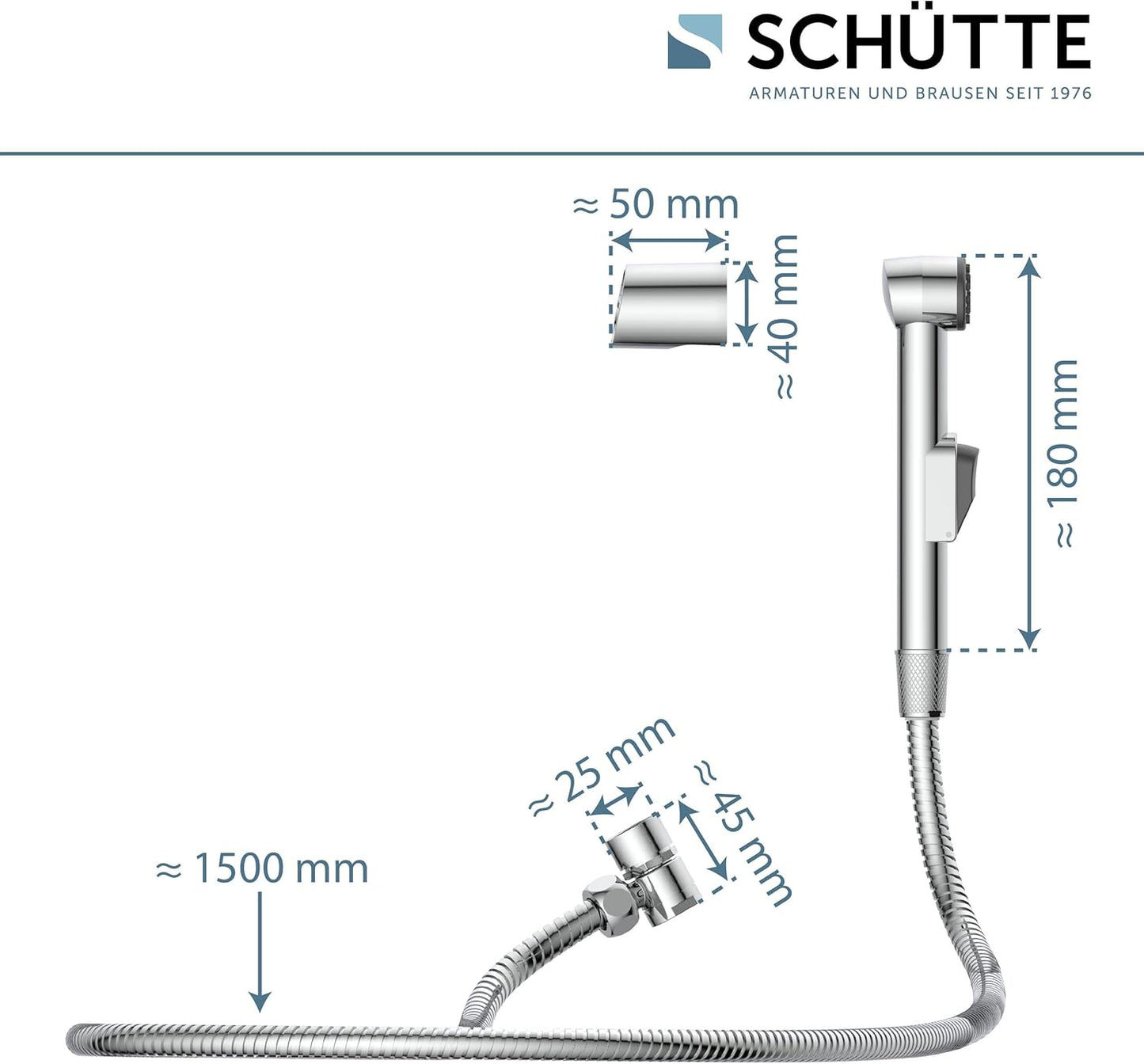 Waschbeckenhandbrause Set mit Schlauch, 78016
