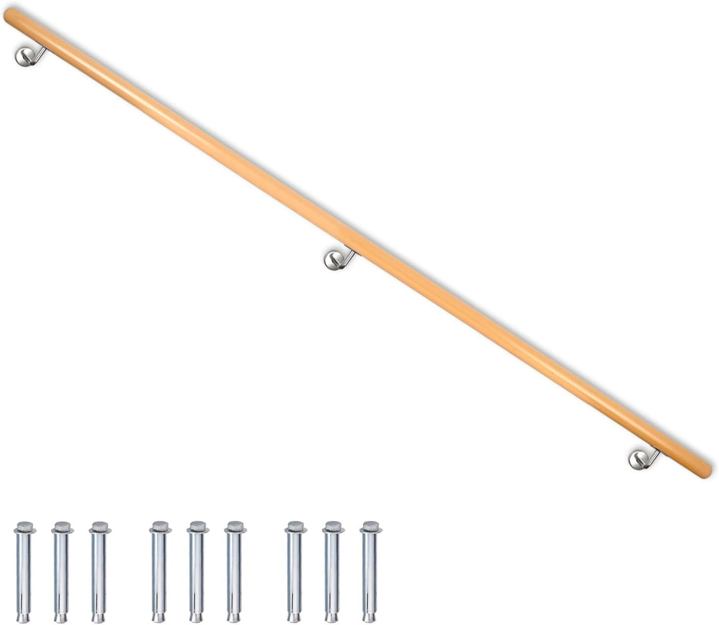 Holzhandlauf für Treppengeländer (200 cm), 200 cm