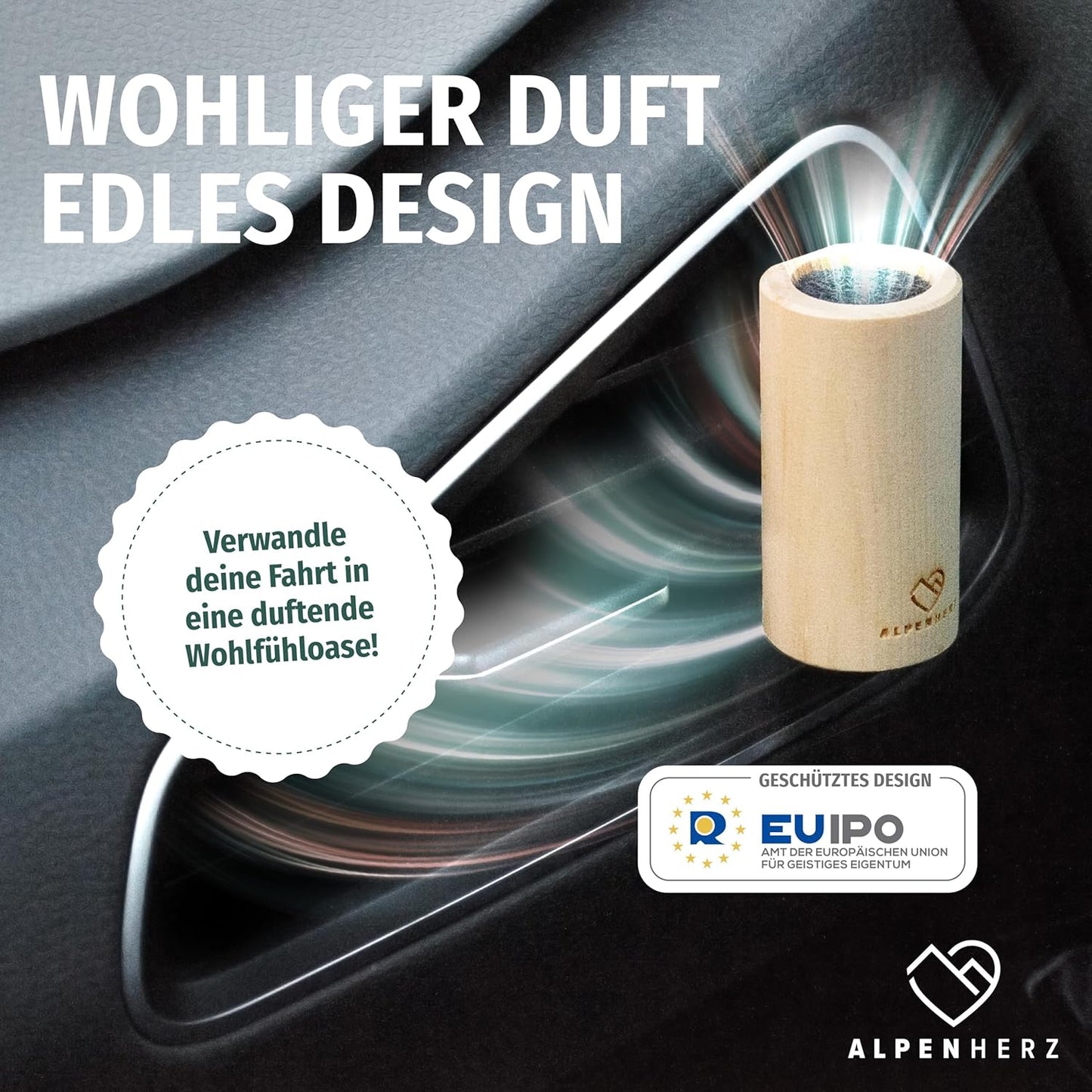 Auto-Lufterfrischer aus Zirbenholz