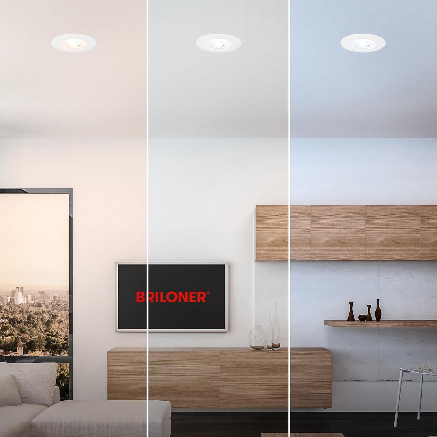 CTS LED Einbauleuchten, 3er-Set, weiss, 3xLED-Platine/4.9W, Weiss