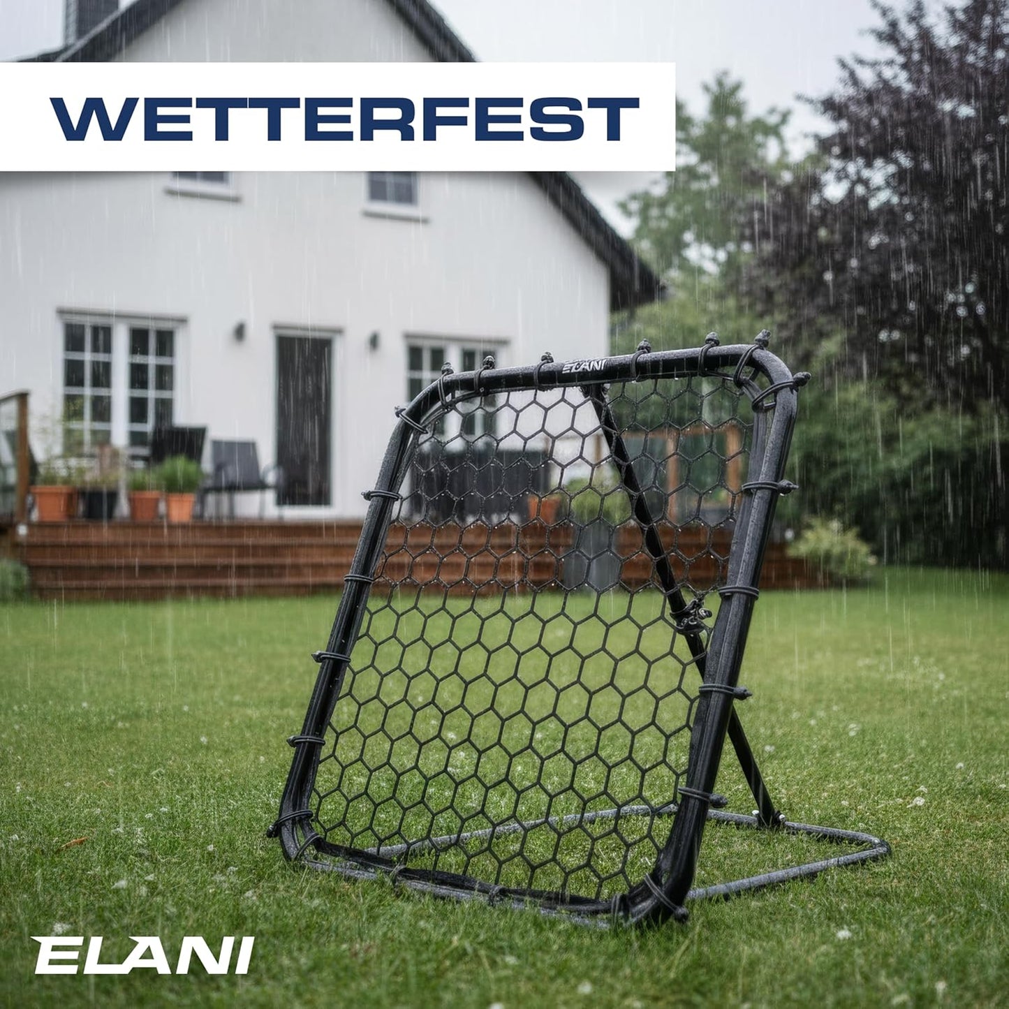 Rebounder für Fussball, Handball & Volleyball, Schwarz - Basic