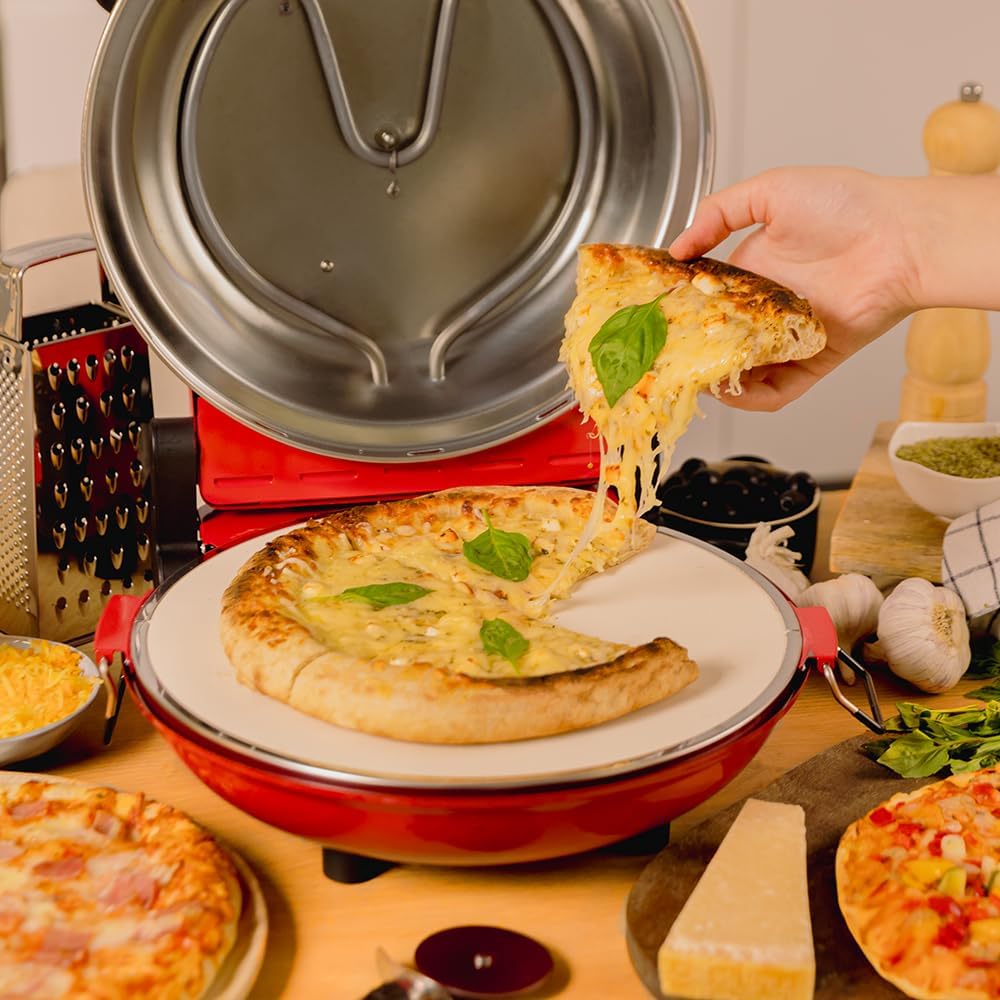 Elektrischer Pizzaofen Fun Pizza&Co Mamma Mia, Rot