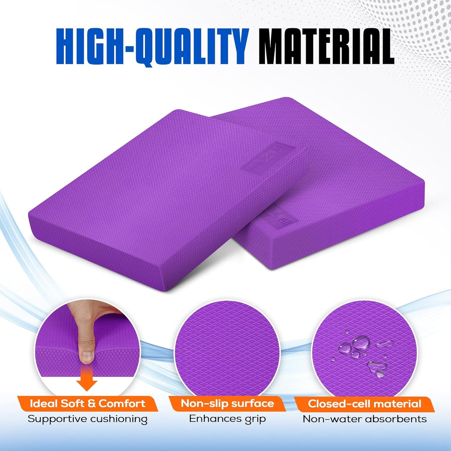 Balance Pad, Lila L - 39.37 x 33.02 x 5.08 cm