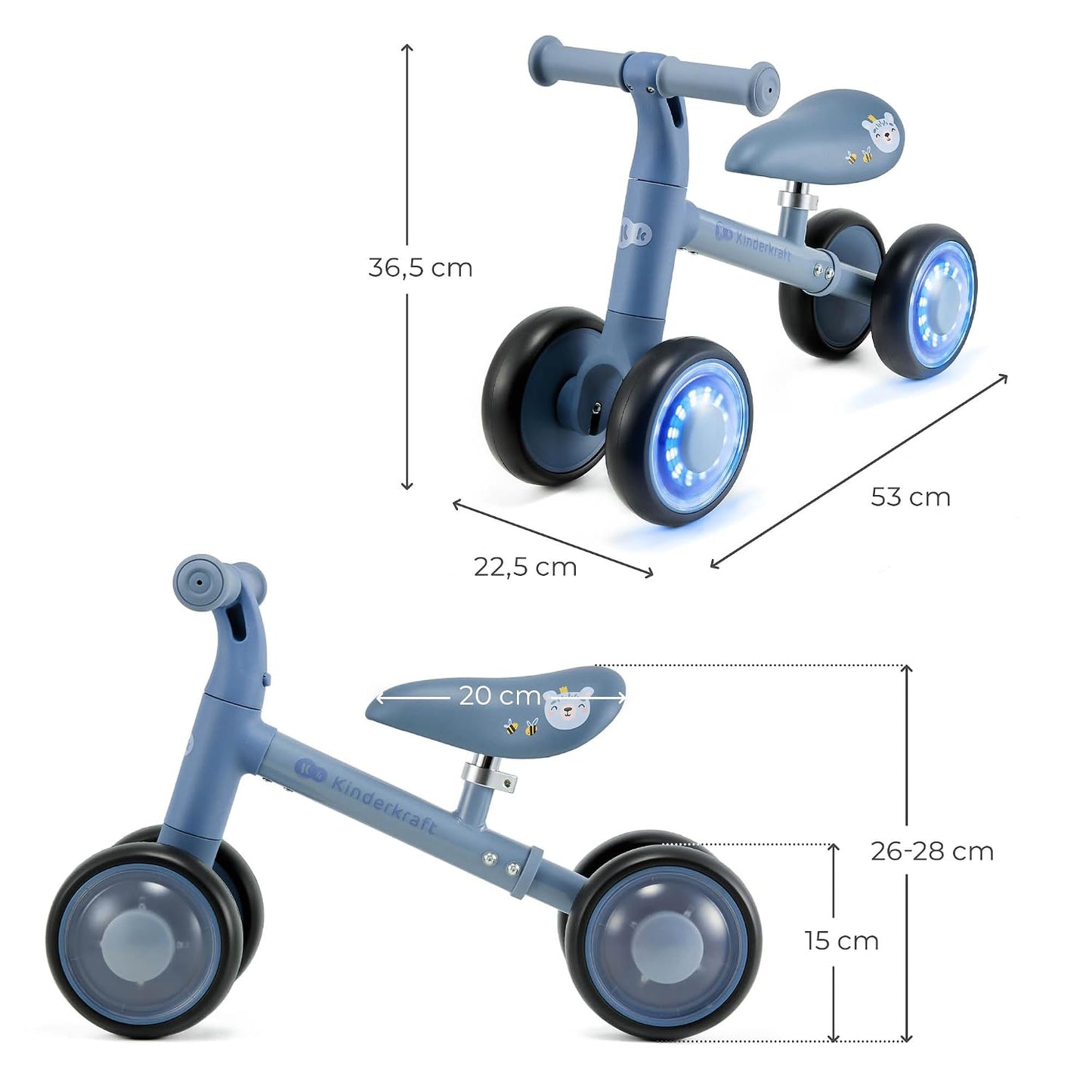 Mini balance bike Cutie Flash Blue, CUTIE FLASH Blue