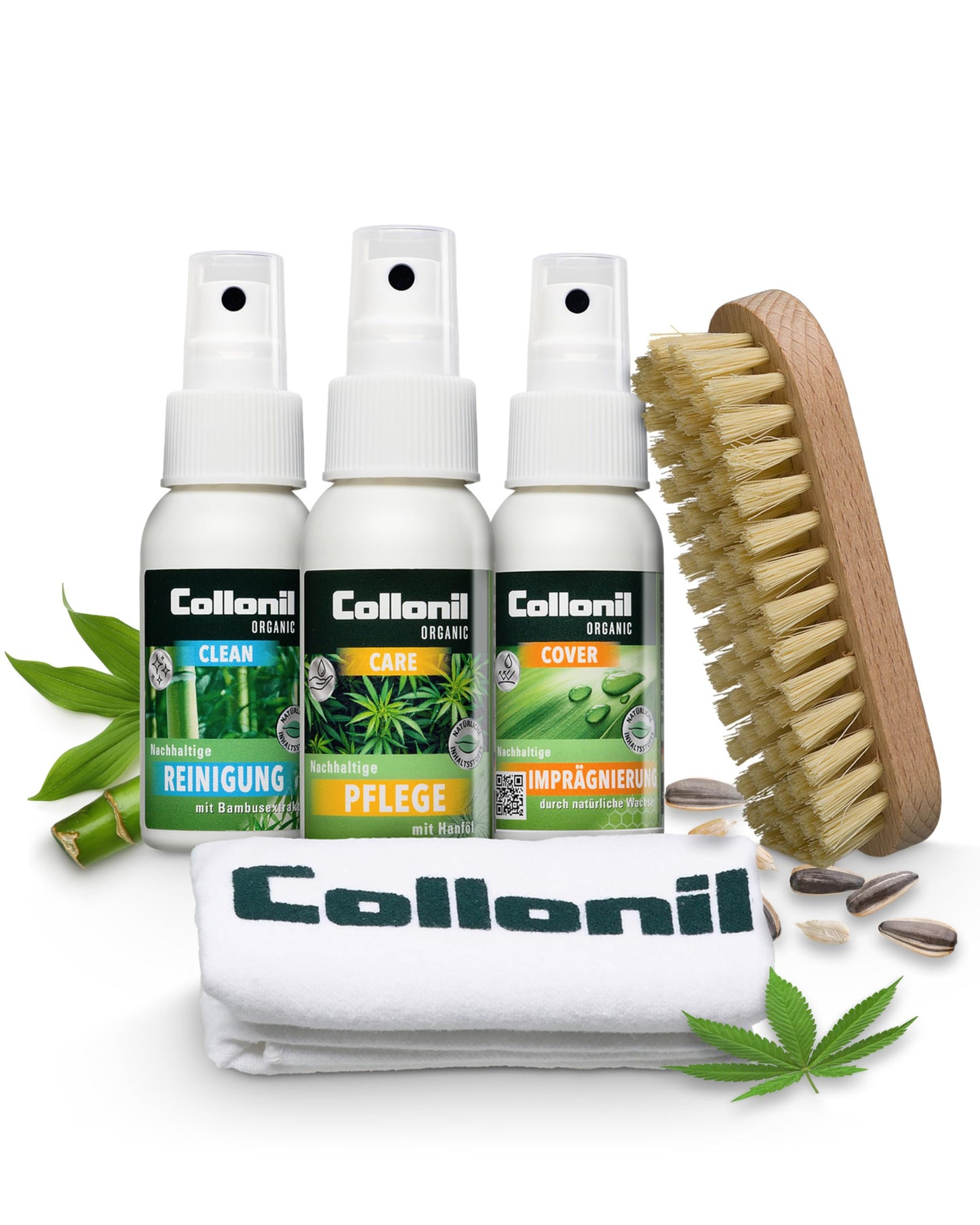 Schuhpflege Starter Kit mit Bürste & Tuch (Reisegrösse)
