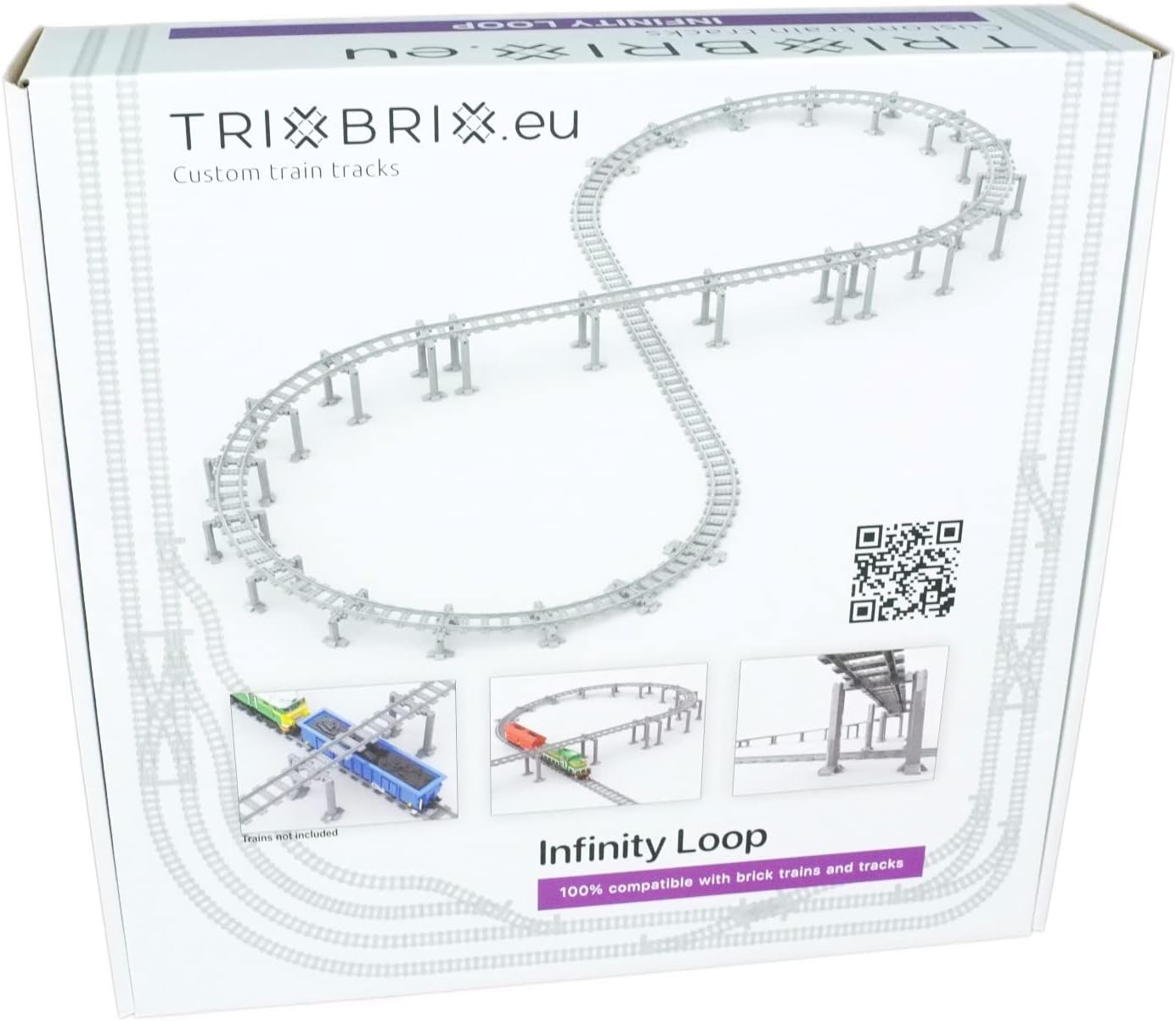 Stützpfeiler-Set für Lego City Züge, Infinity Loop, Infinity Loop